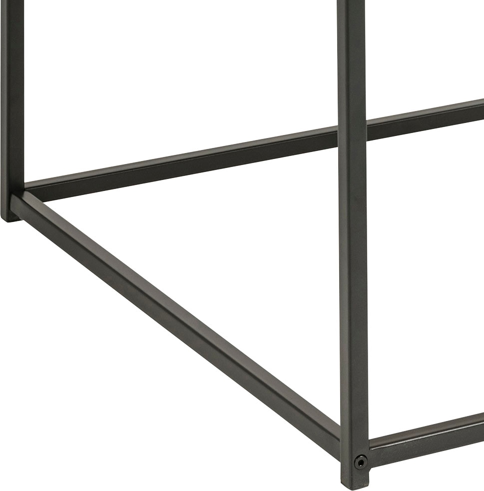 ACTONA GROUP Table basse structure métallique au look industriel moderne, carrée, largeur 60 cm
