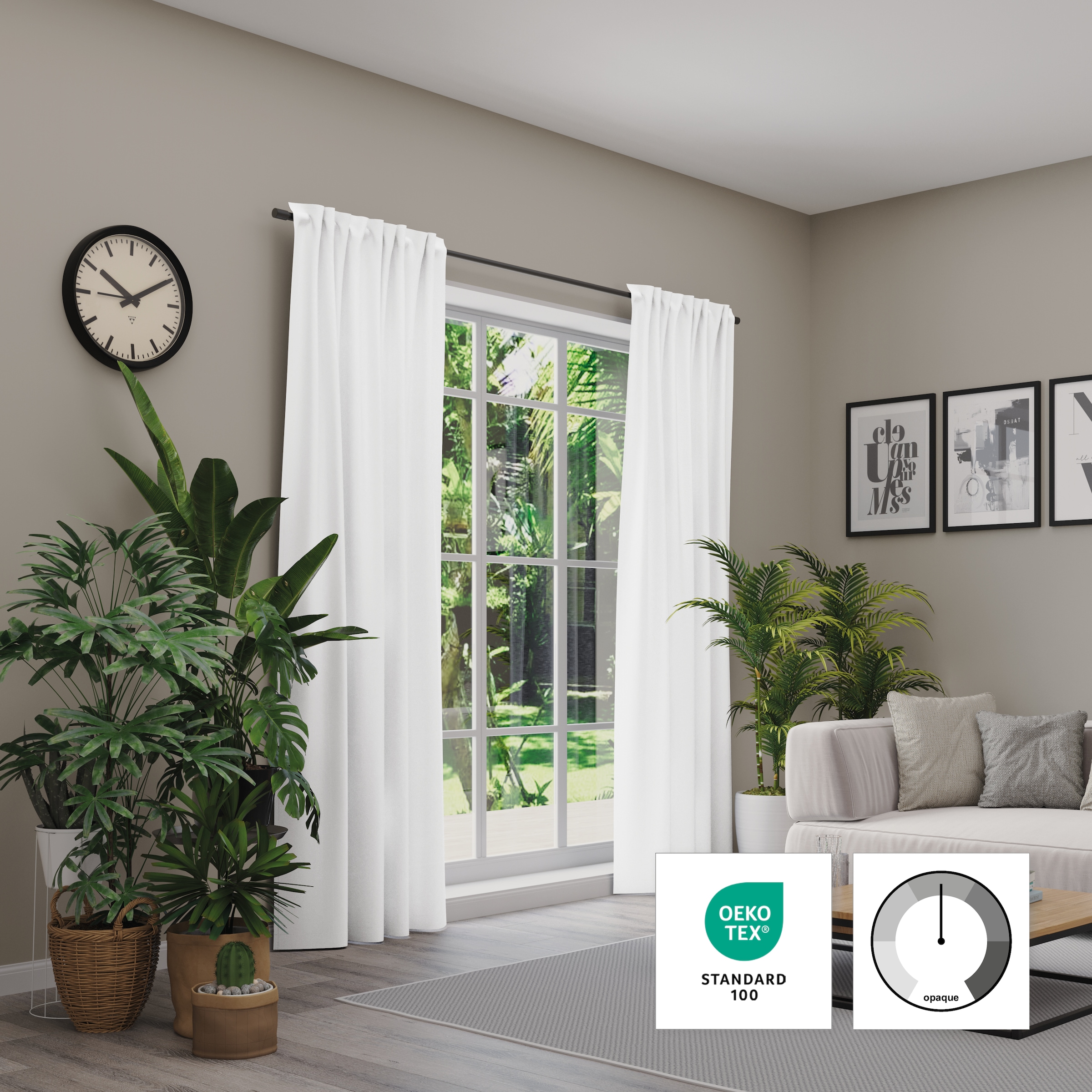 Neutex for you! Vorhang »Linessa« verdeckte Schlaufen 1 Stk. tlg. Schal mit verdeckten Schlaufen, Breite 137 cm, nach Mass