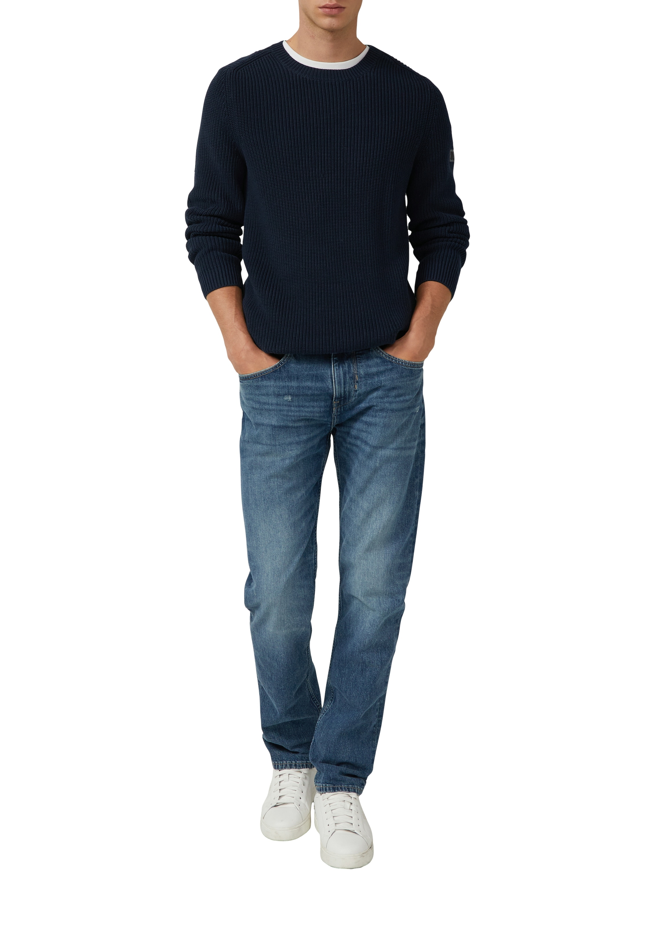 s.Oliver Pull en tricot mit Rippbündchen