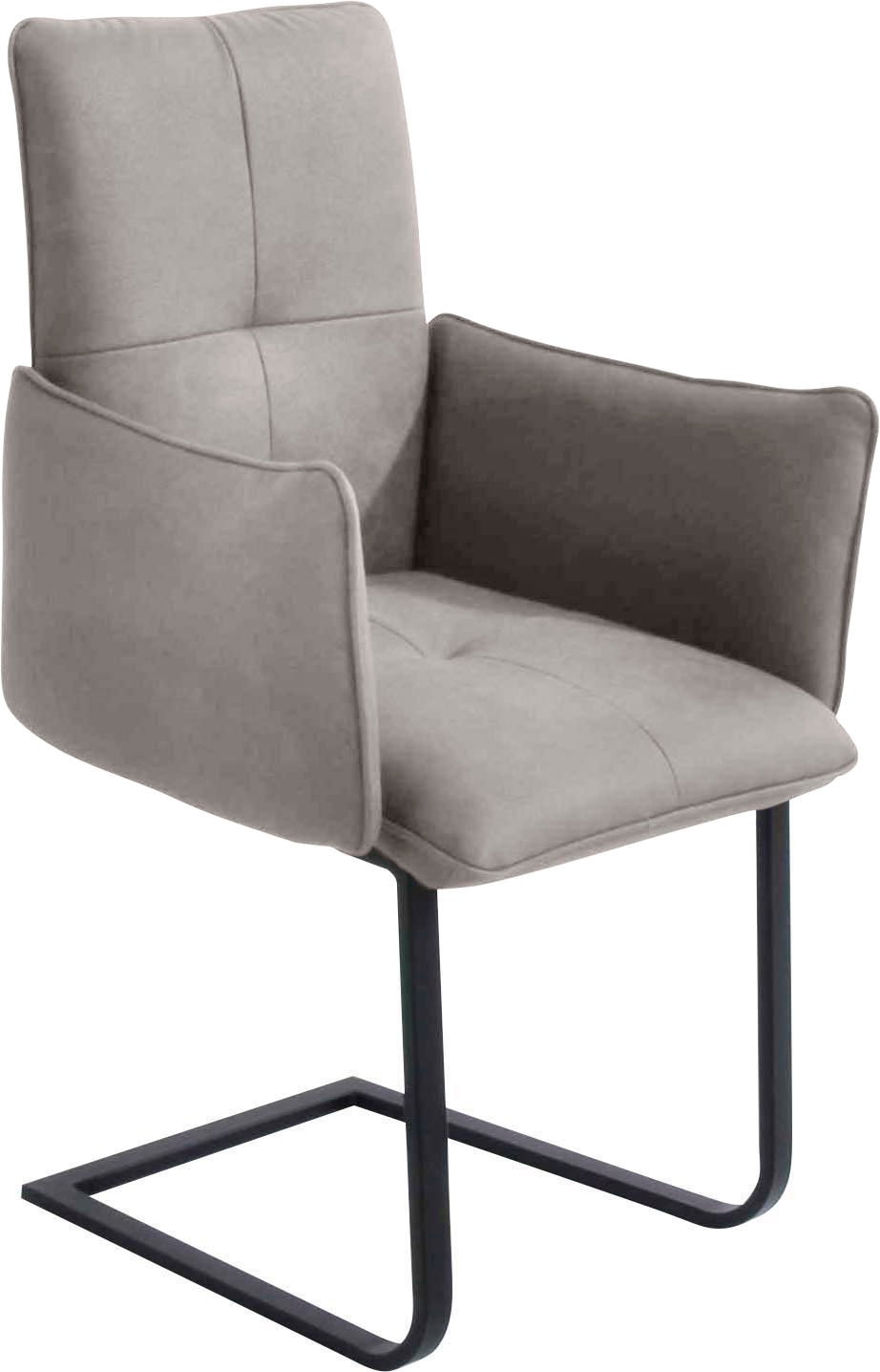 K+W Komfort & Wohnen Chaise cantilever () Chaise cantilever, structure métal noir, matelassage siège et dossier