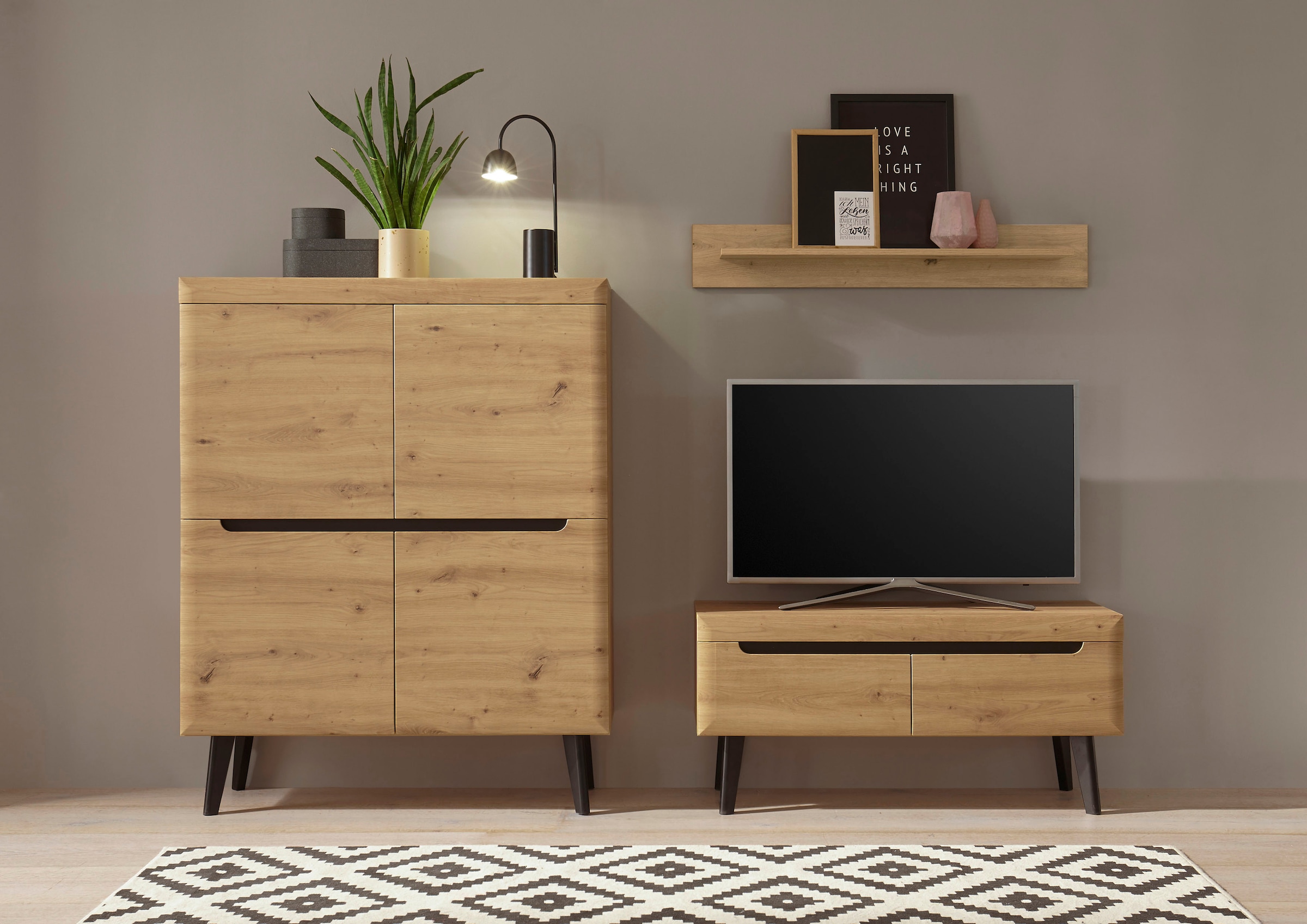 Home affaire Wohnwand »Torge, Anbauwand, Schrankwand, Mediawand, Wohnzimmer-Set« 3 Stk. tlg.