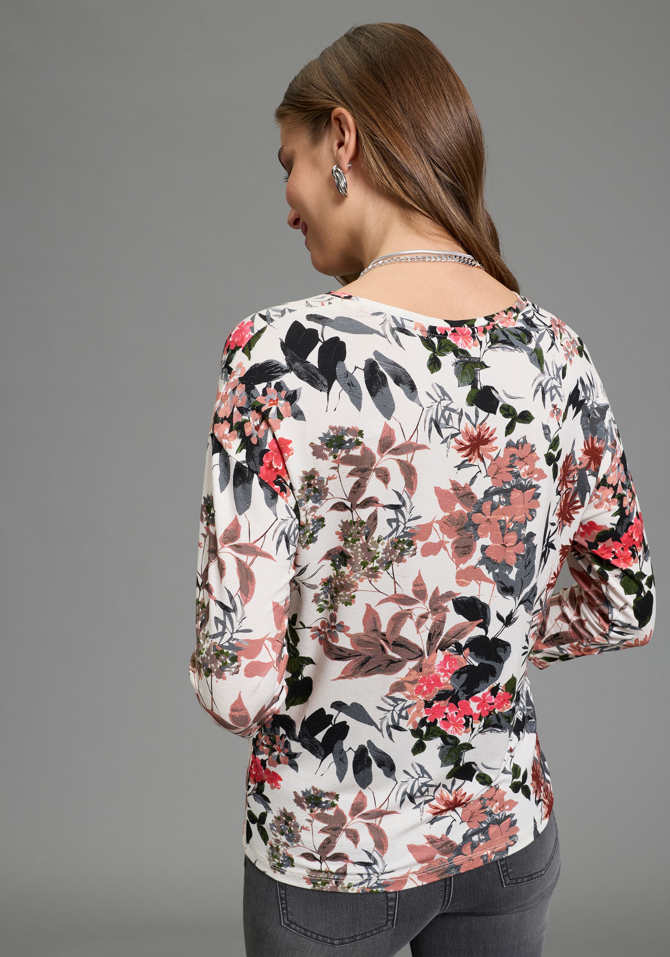 Laura Scott T-shirt à manches 3/4 Manches 3/4, coupe ajustée, longueur hanches