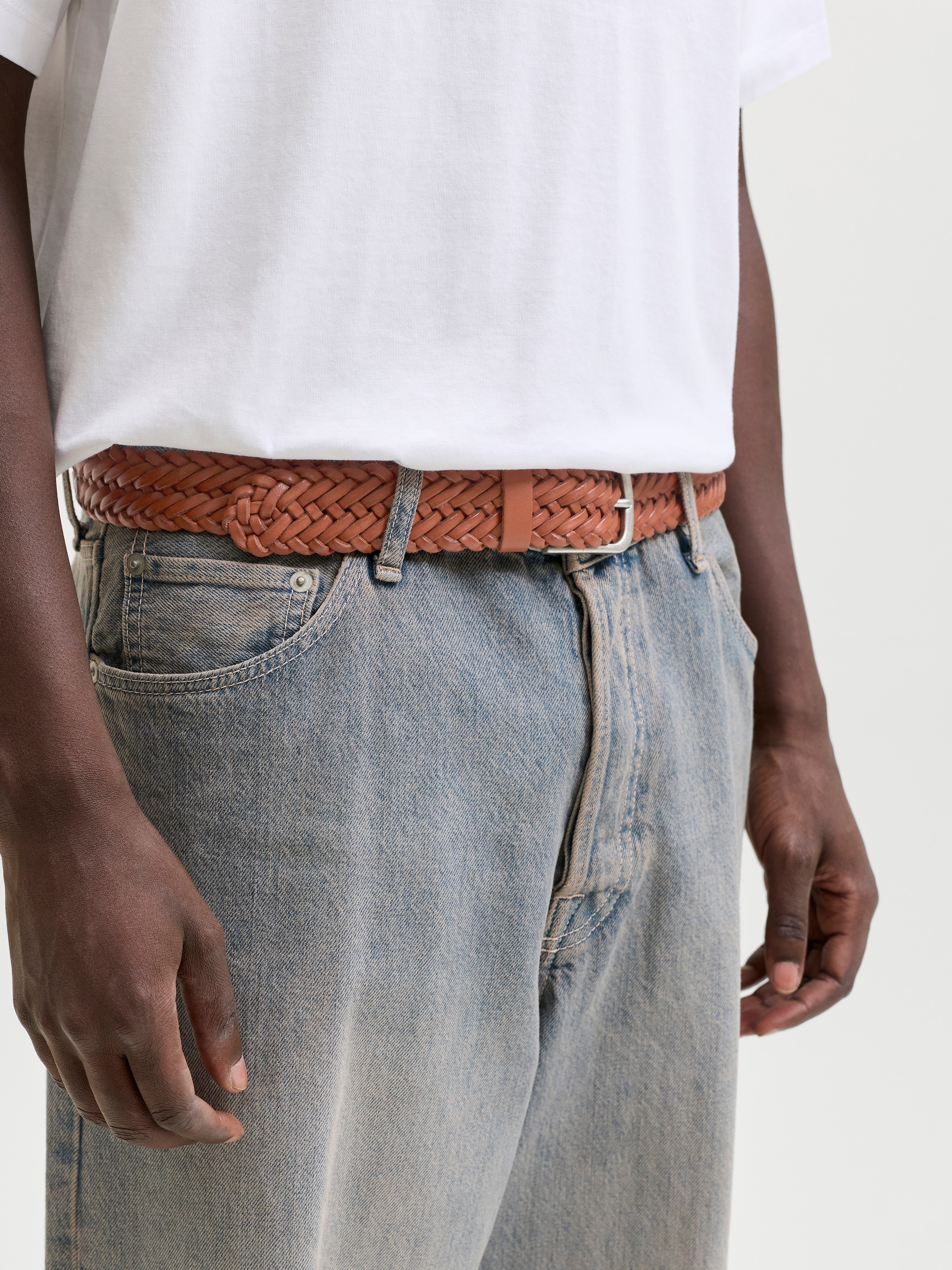 Jack & Jones Ceinture en cuir »JACJOE BRAIDED LEATHER BELT«