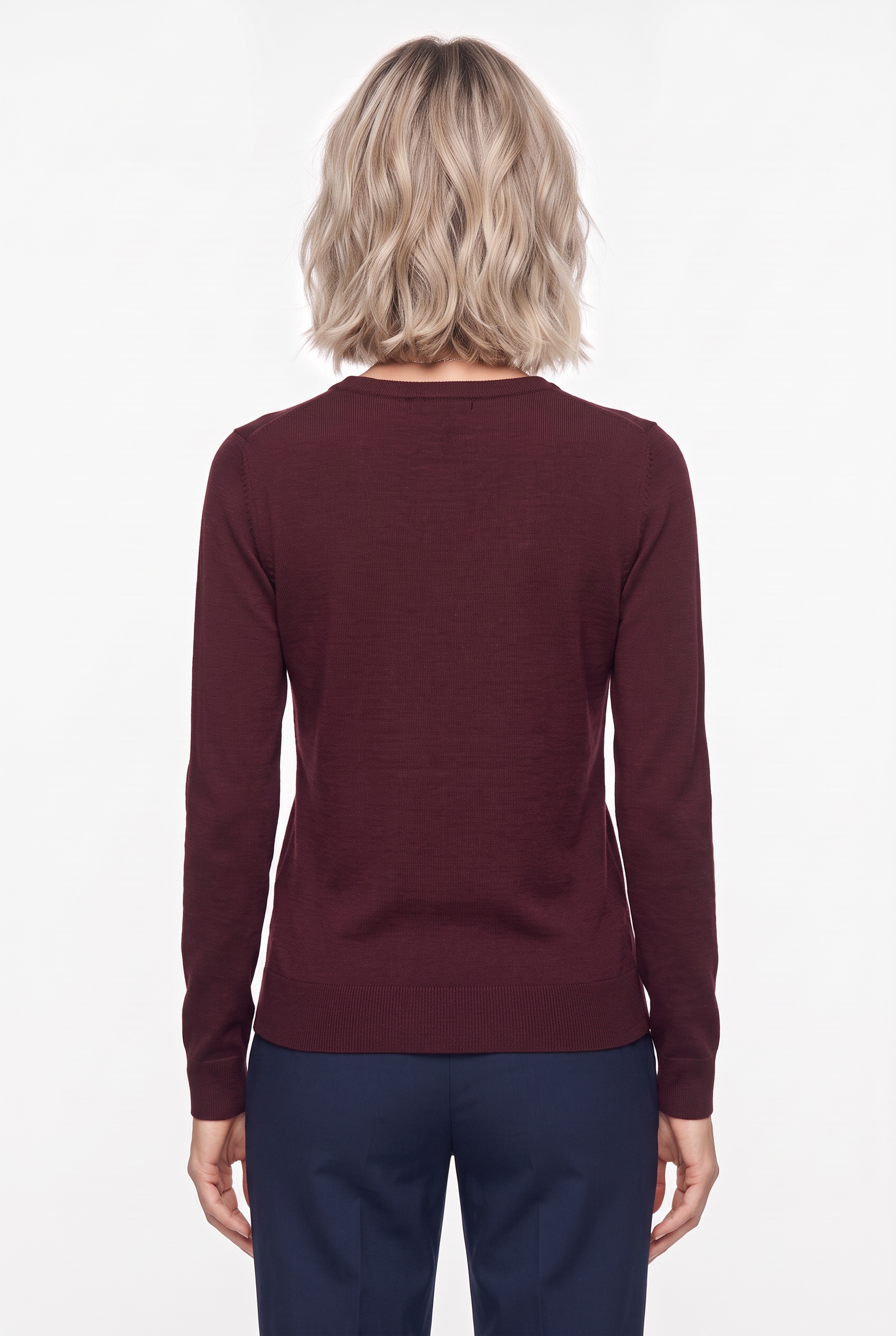Gant Pull à col rond »WOOL COTTON C-NECK« en laine et coton