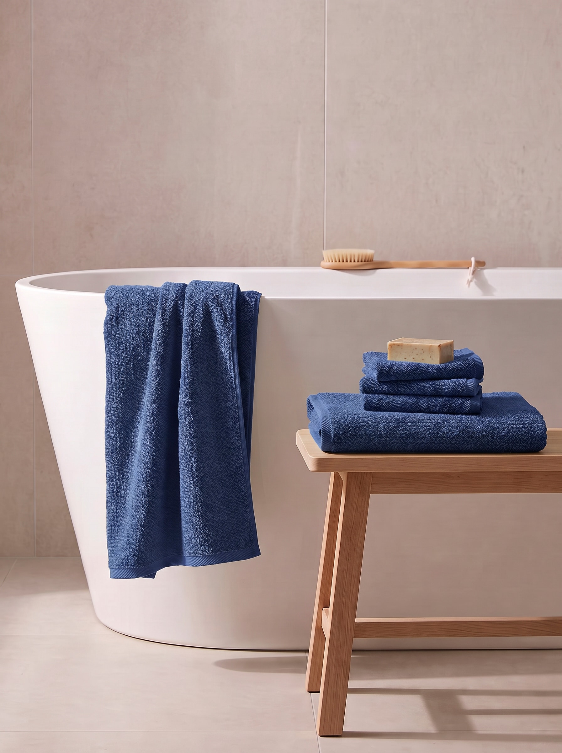 GOODproduct Serviette de bain »Riva, 80x150, Premium Handtücher, 500 gr/m²« structure en relief, rayures, doux, garantie 5 ans