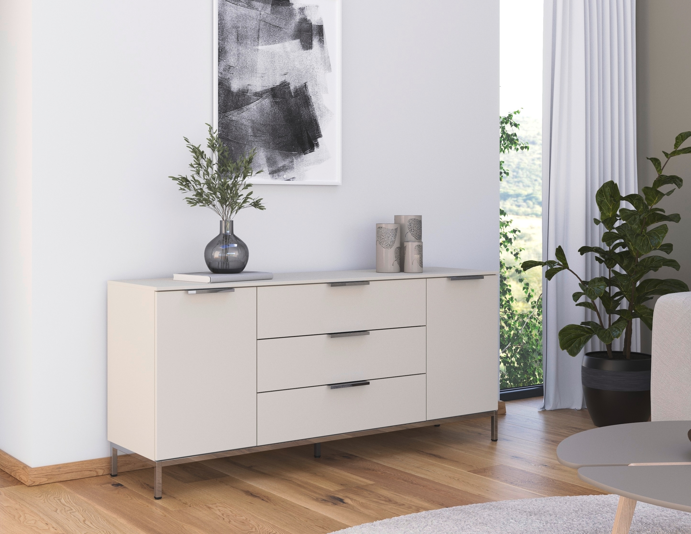 rauch Kombikommode »Kommode Türkommode Sideboard Kombikommode FLIPP« Breite 160 cm mit 2 Einlegeböden,  2-türig mit  3 Schubladen und Soft-Close-Funktion
