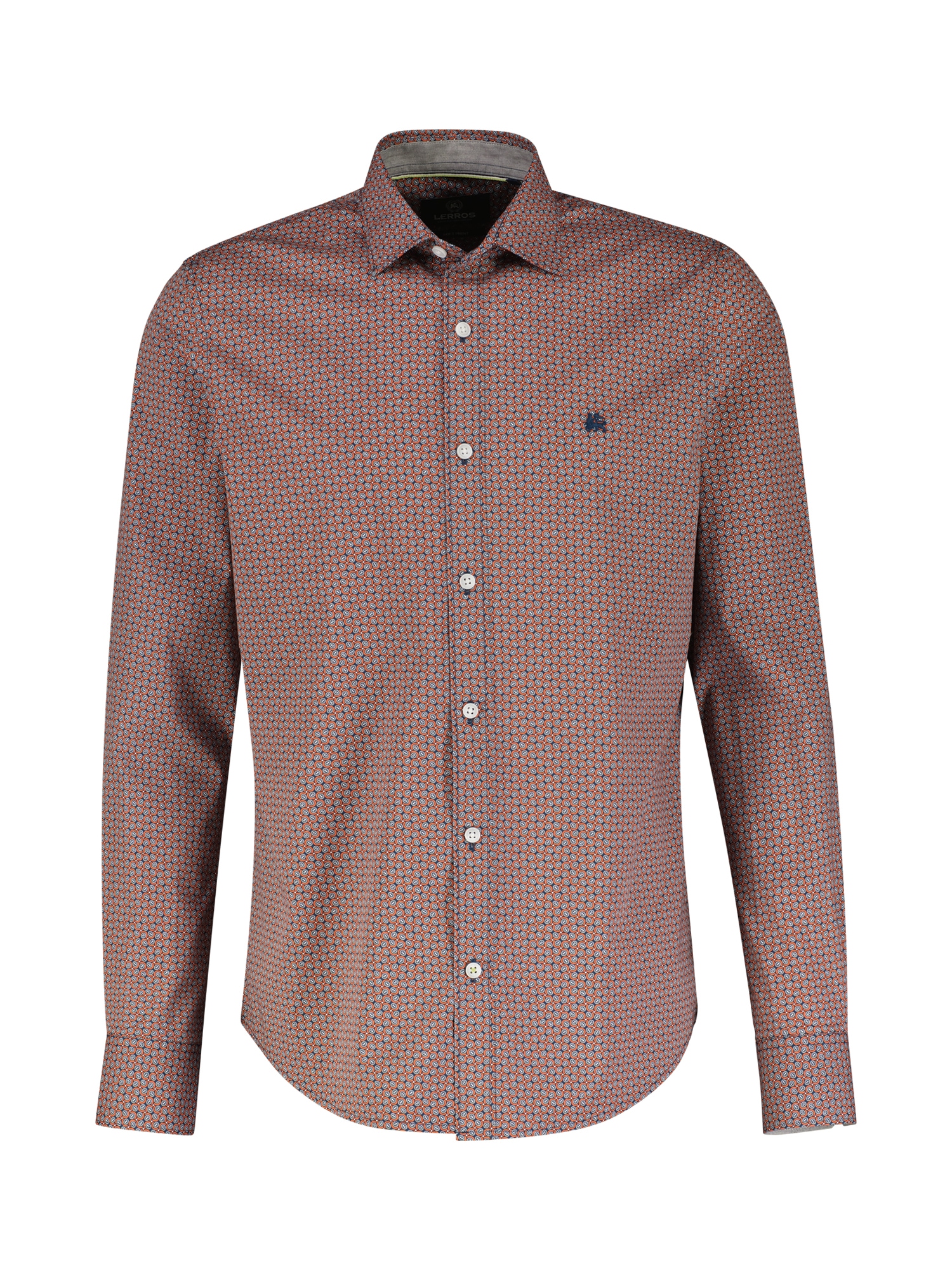 LERROS Chemise à manches longues »Poplinhemd mit Stretchanteil, minimal gemustert«