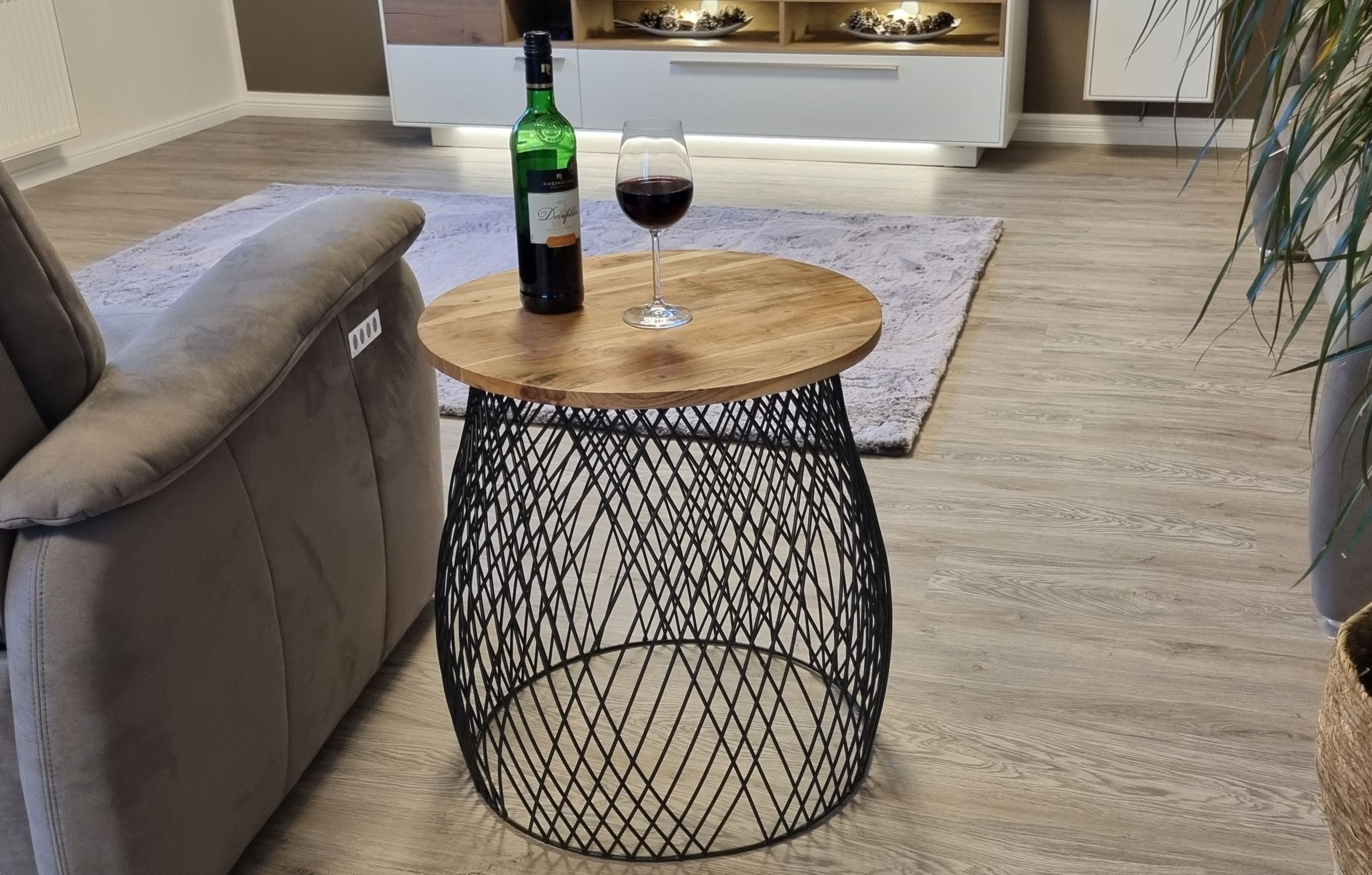 Ambiente Haus Table d'appoint »Urban rundes Beistelltisch käfig -H 50cm« 1 cuis tlg.