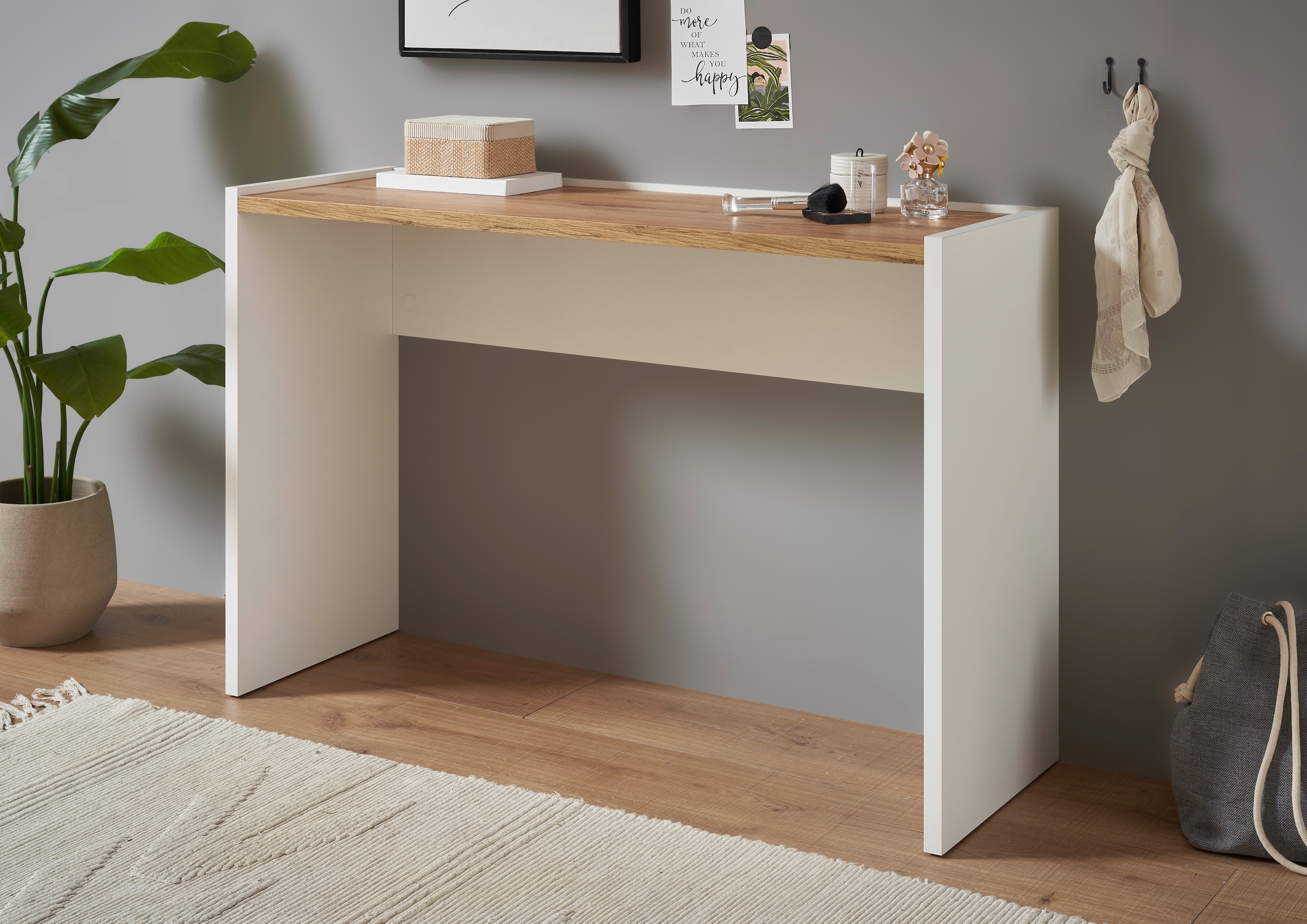 Home affaire Console »CiTY/GiRON, Konsolentisch, Schminktisch, Schreibtisch, Beistelltisch« in zwei Farben erhältlich, abgesenkte Tischplatte