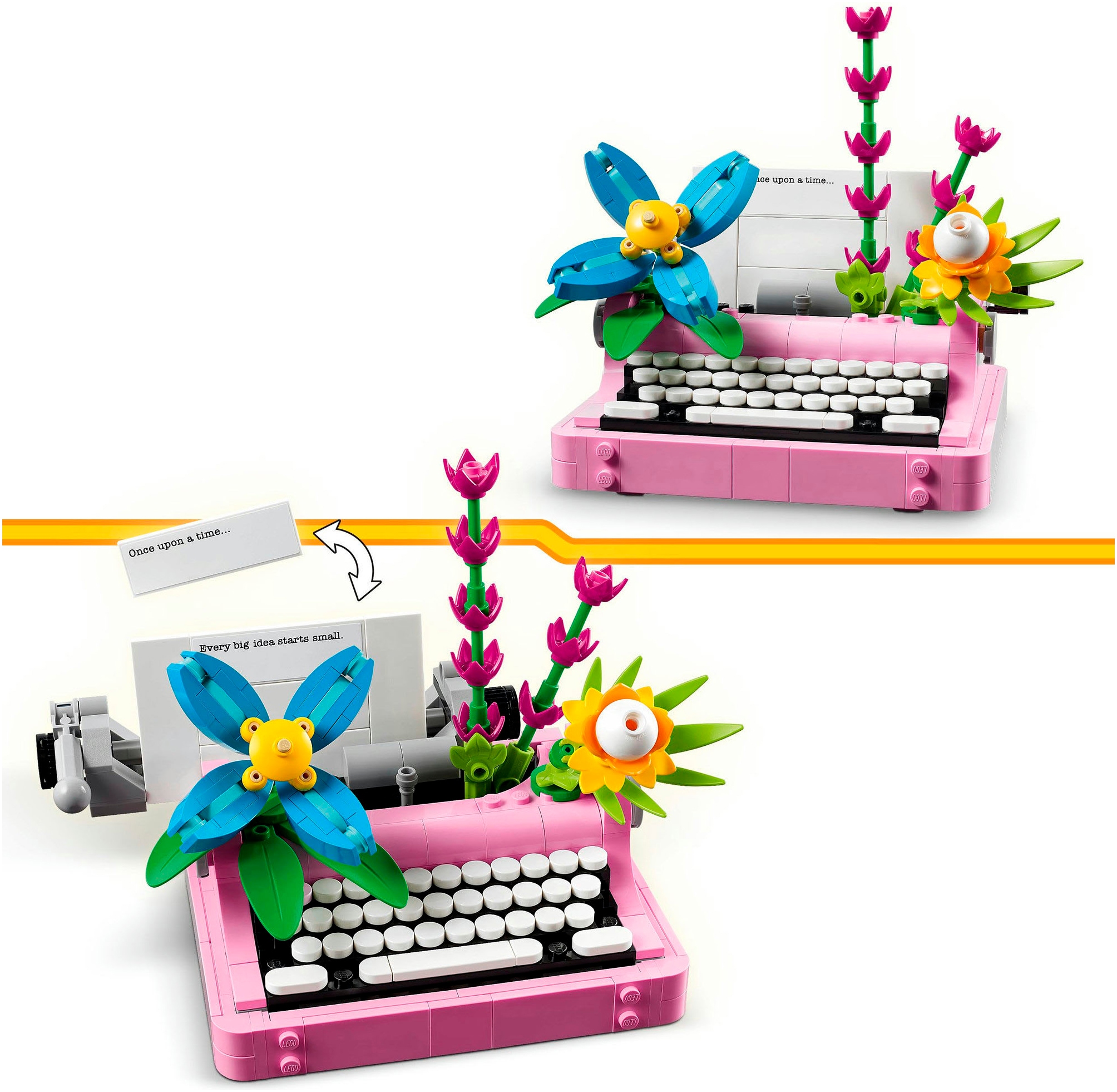 LEGO® Pions de construction »Schreibmaschine mit Blumen (31169), LEGO Creator« Made in Europe