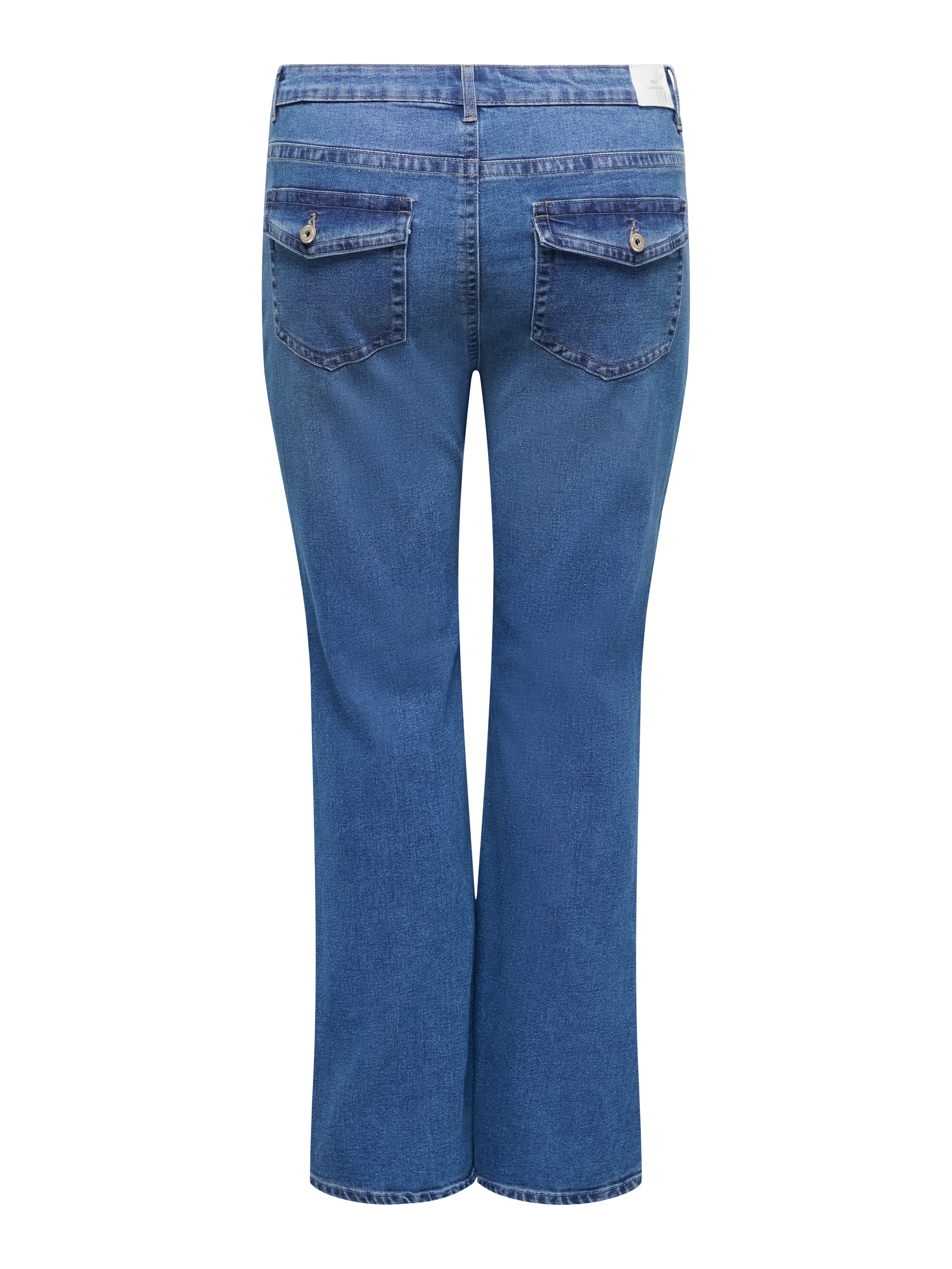 ONLY CARMAKOMA Jeans bootcut »CARPHOEBE REG BACK POC FLA PIM852 NOOS« mélange de coton, taille régulière