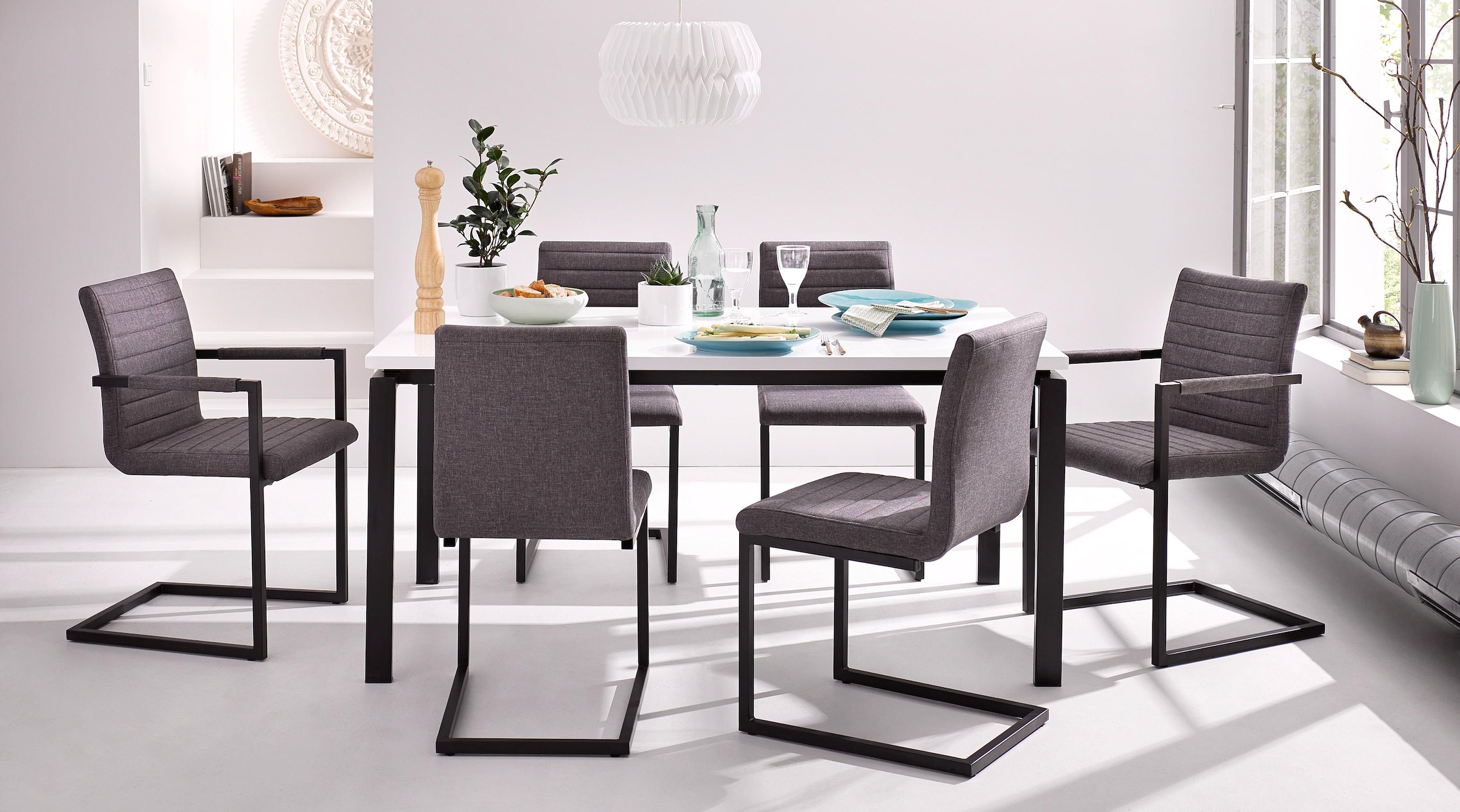 GOODproduct Table de salle à manger Breite 120 oder 160 cm