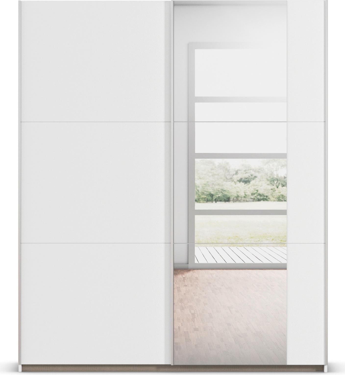 rauch Schwebetürenschrank »Kleiderschrank Schrank Garderobe  AURELIO« 3 Ausstattungen BASIC/CLASSIC/PREMIUM (inkl. SOFT-CLOSE-FUNKTION),  zeitloses Design, viele Farben, Breiten 175/218/261 cm MADE IN GERMANY