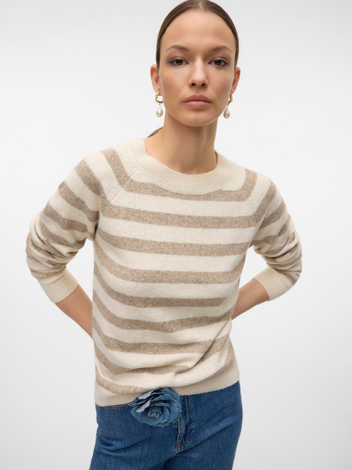 Vero Moda Rundhalspullover »VMDOFFY LS O-NECK BLOUSE GA NOOS«