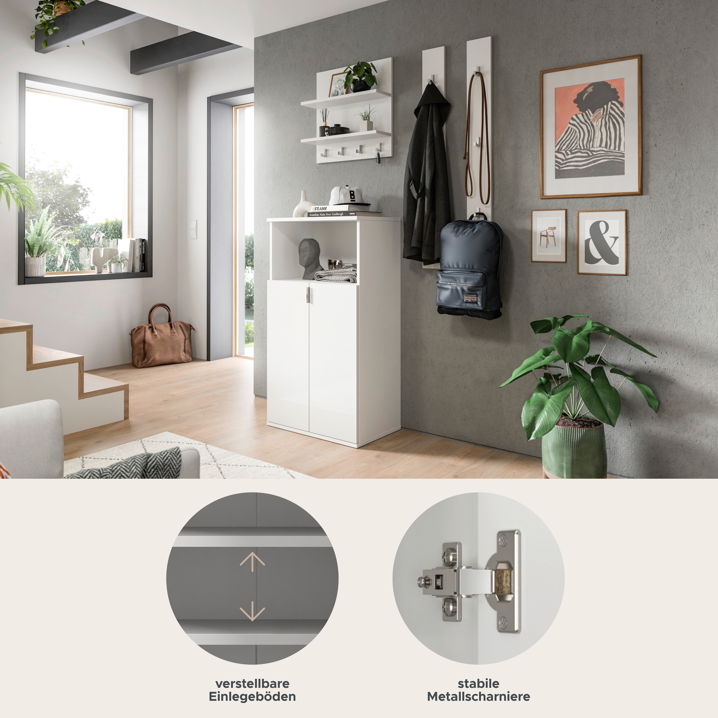 INOSIGN Garderoben-Set »Trondheim, Garderobenset 3-tlg. Breite 111 cm,« 3 Stk. tlg.