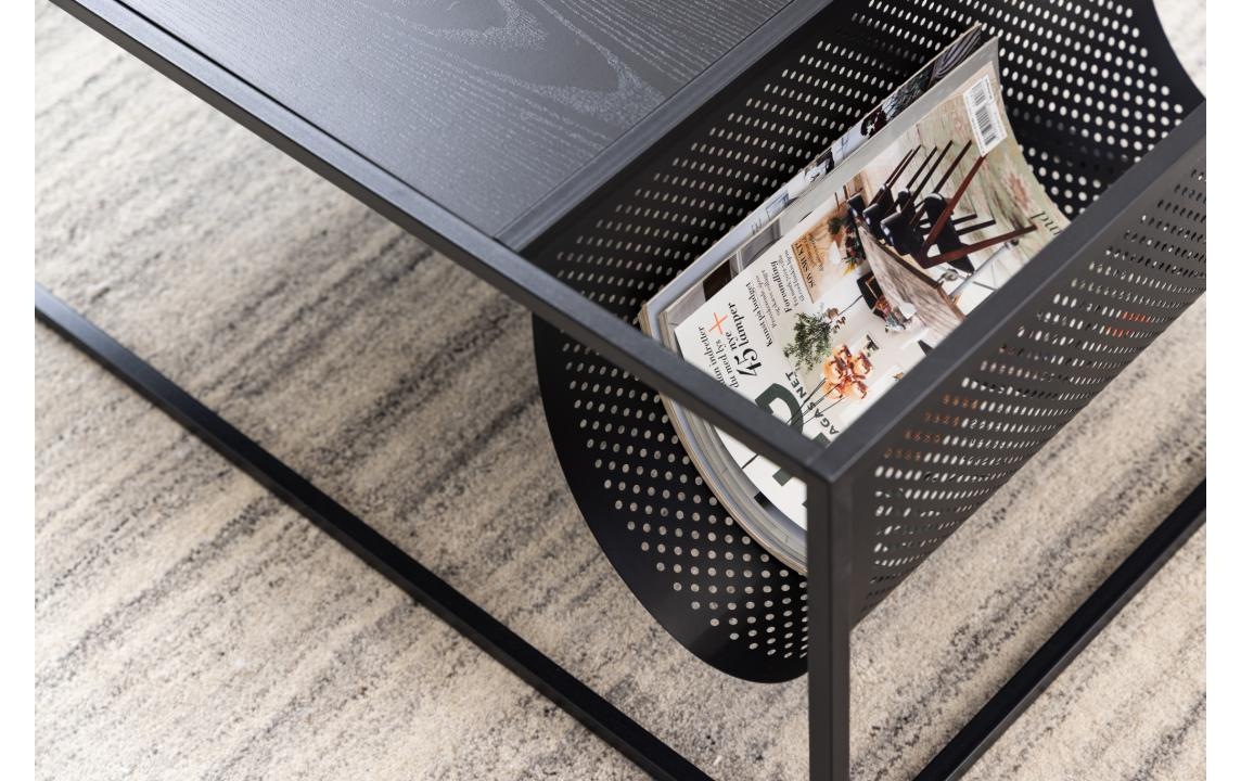 AC Design Table basse mit Gestell aus Metall, rechteckige Form, Zeitungsständer aus Metall