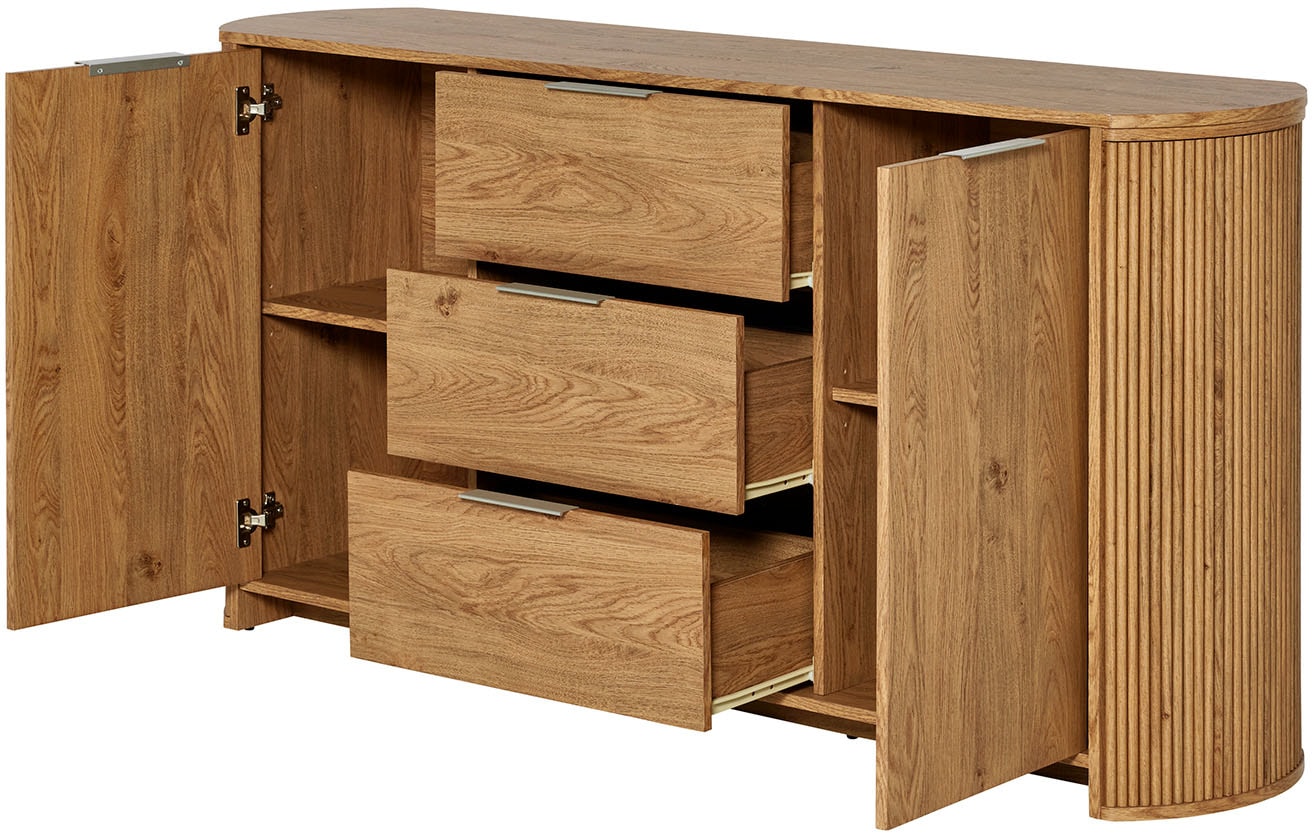 Jahnke TV-Board »MOON TV 175« 1 Stk. tlg. Sideboard, 2 Türen & 3 Schubladen, abgerundet, Breite ca. 160 cm