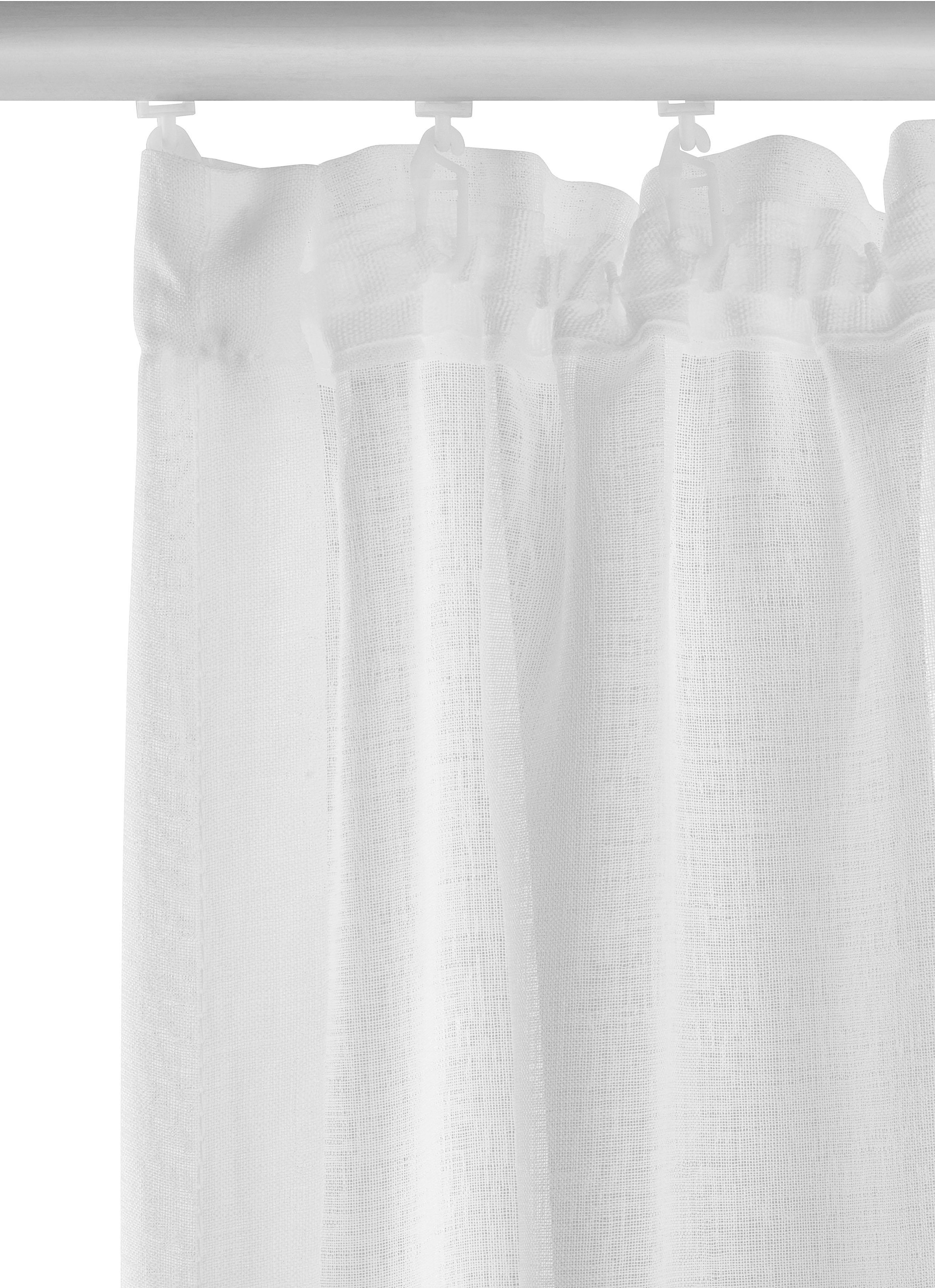 my home Gardine »TENDER« Kräuselband 1 Stk. tlg. Leinen Optik mit Struktur, monochrom, Bestseller