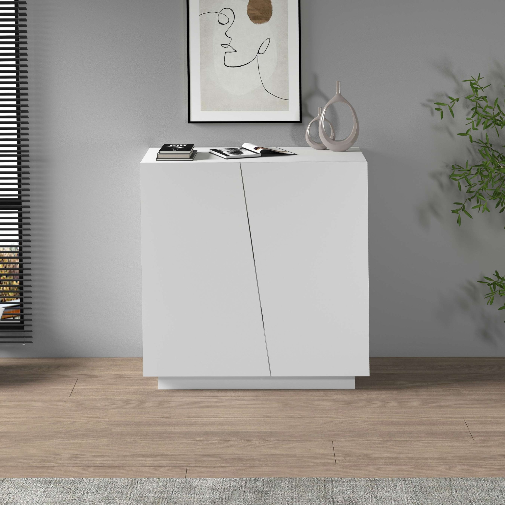 Home affaire Armoire de classement »Vega, Mehrzweckschrank, Büroschrank, mit 2 Türen« & verstellbaren Einlegeböden, Höhe 86 oder 166 cm, Made in Italy