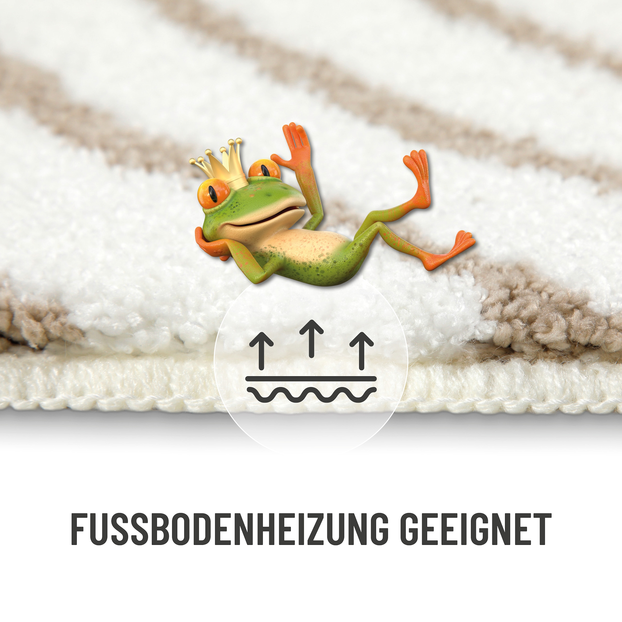 Wecon home Basics Tapis de bain »Hilda« Höhe 15 mm waschbar, rutschfest, strapazierfähig, pflegeleicht mit Retro Muster