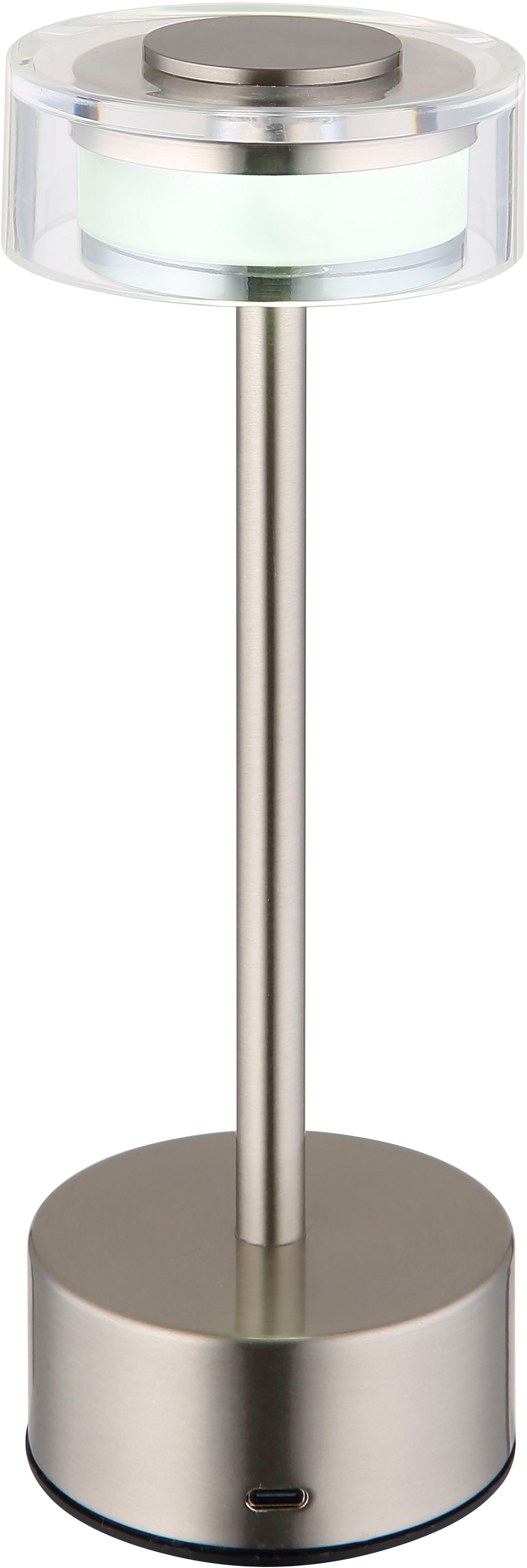 GLOBO LIGHTING Lampe de table LED »SHIRA« 1 cuis blanc chaud - blanc froid Akkutischleuchte, Touchdimmer, Lichttemperaturwechsel