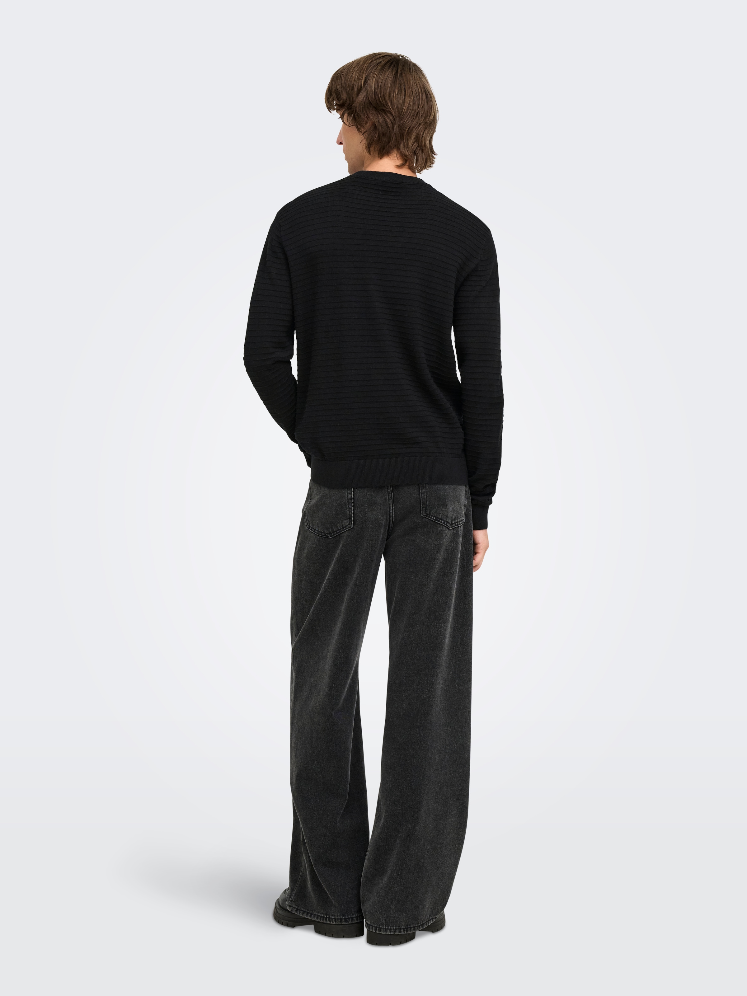 ONLY & SONS Pull à col rond »ONSSTORM LS CREW KNIT OTL« coton, coupe régulière