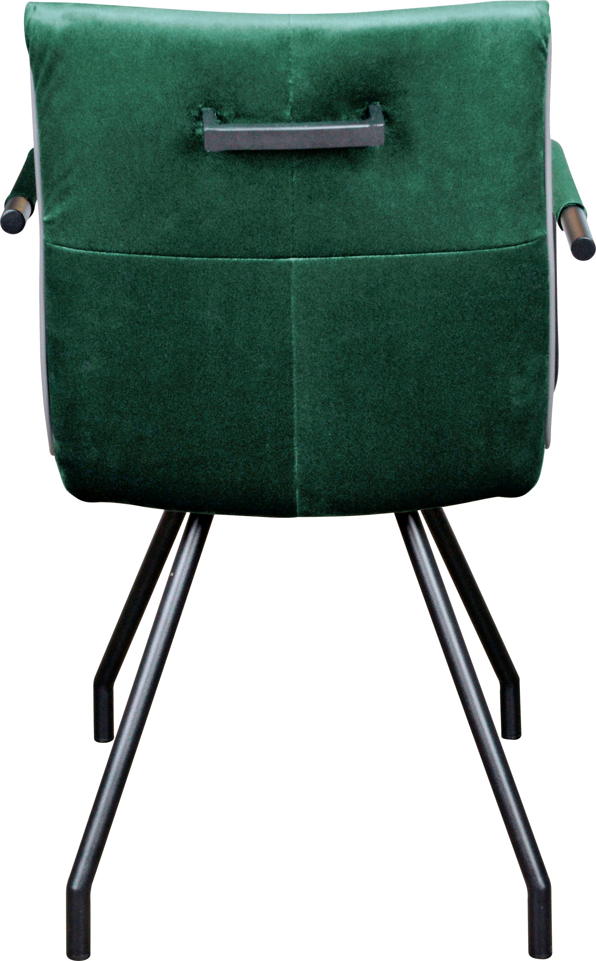 Kayoom Chaise rembourrée »Stuhl Eaden 225 2er-Set, samtiger Stoffbezug, Paspel aus Kunstleder« (Set) 2 cuisstilvoll, pflegeleicht, zeitgemässe Farbgebung, samtiger Stoffbezug