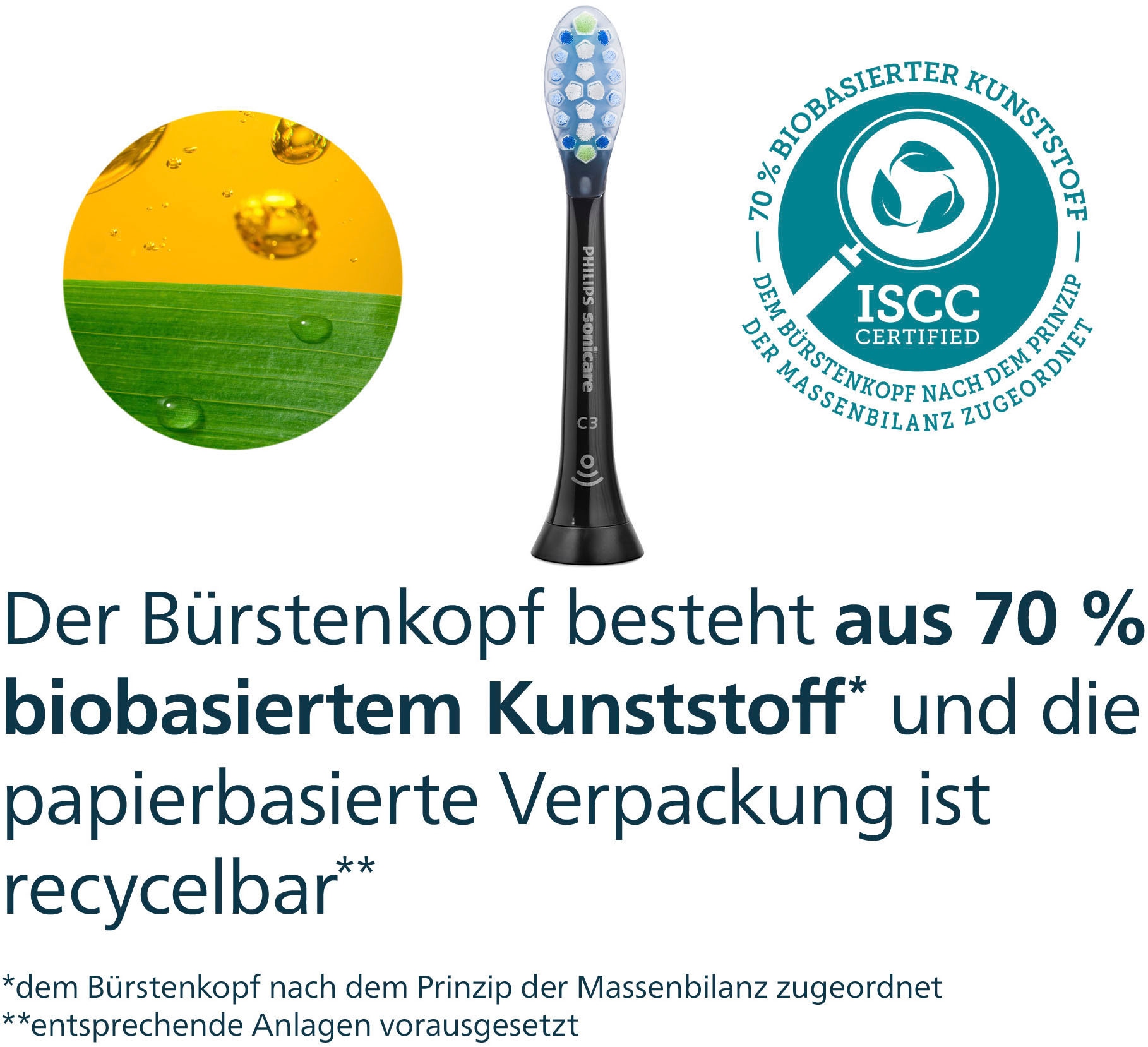Philips Sonicare Aufsteckbürsten »C3 Premium Plaque Defence« für extra gründliche Plaque-Entfernung, für jedes Sonicare Handstück