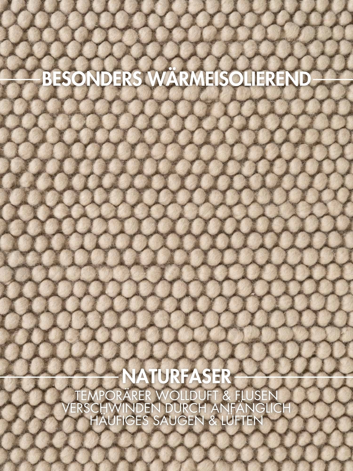 Ted Baker Tapis en laine »Diana« Rectangulaire 16 mm Höhe Wolle, Natur, Handgemacht, Wohnzimmer, Esszimmer, Schlafzimmer, Skandi