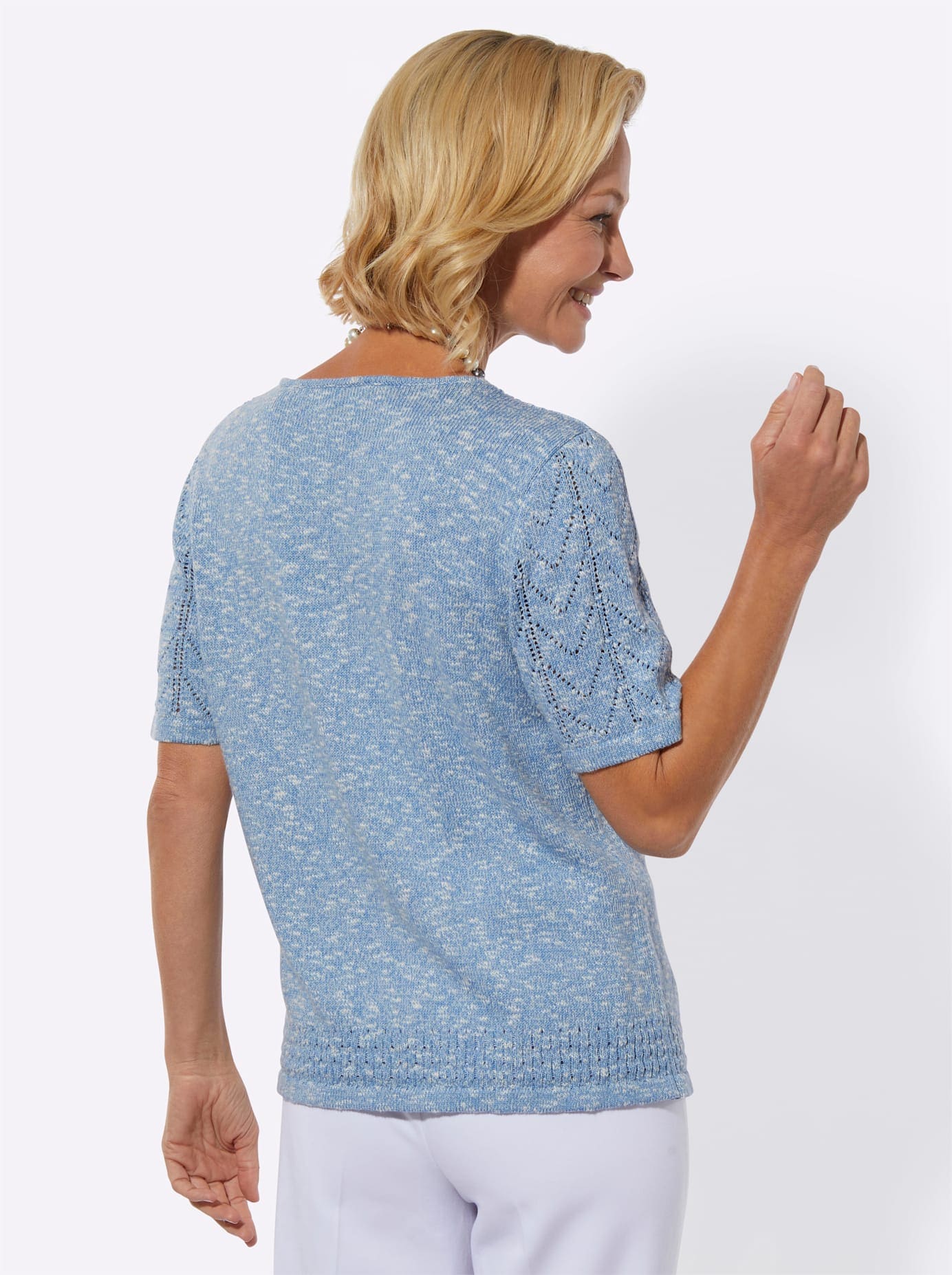 Classic Pull à col rond »Ajour-Pullover«