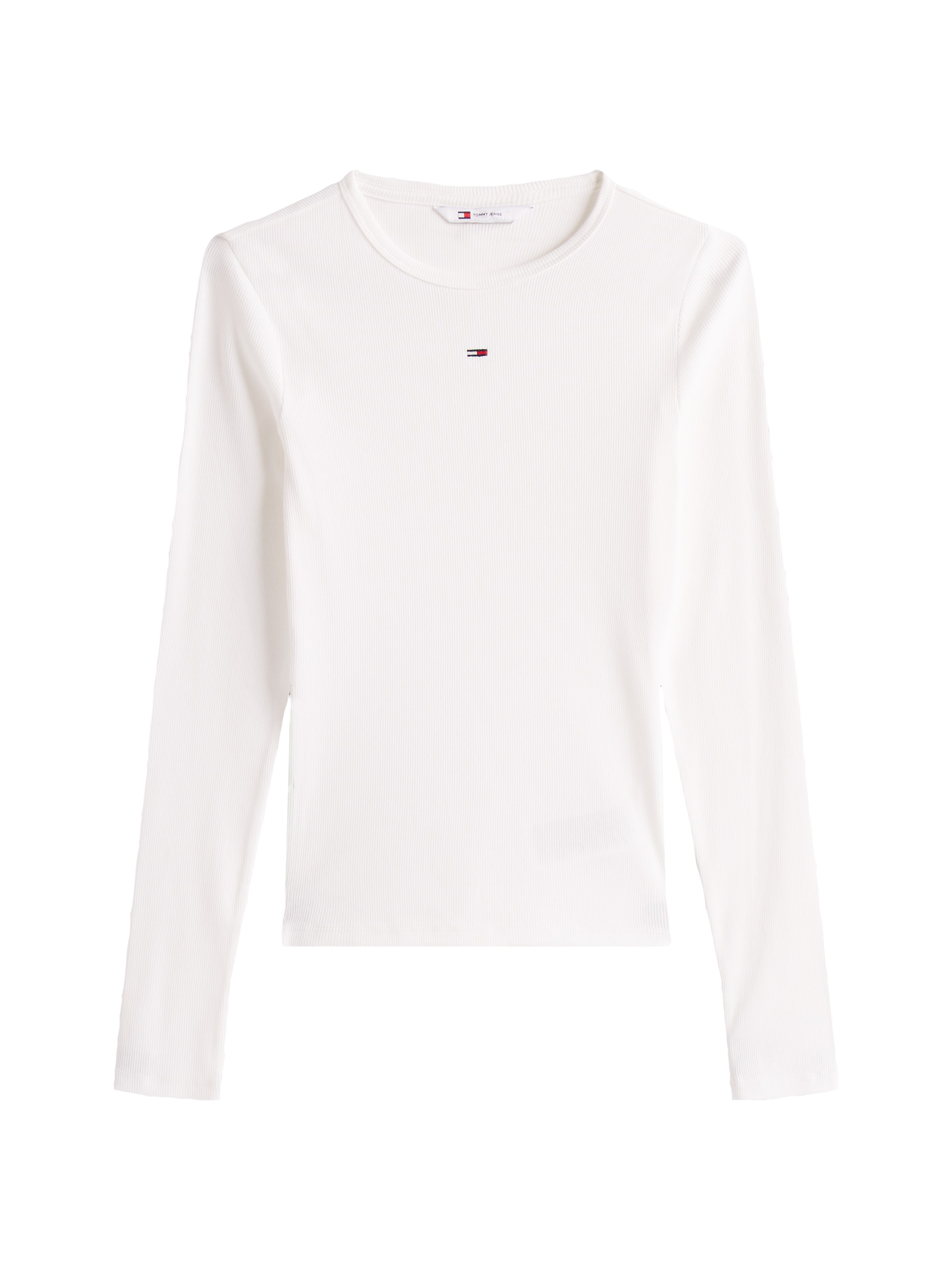 Tommy Jeans Langarmshirt »TJW SLIM ESSENTIAL RIB LS« mit Logostickerei