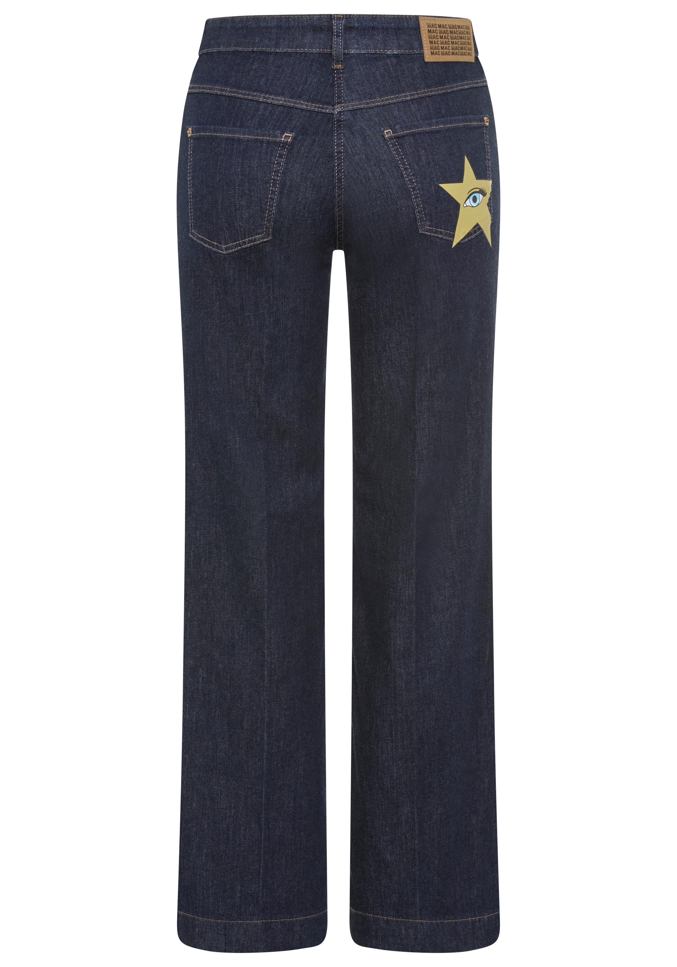 MAC 5-Pocket-Jeans »WIDE star«, mit Aufdruck "Star" auf der Gesässtasche, weites Bein
