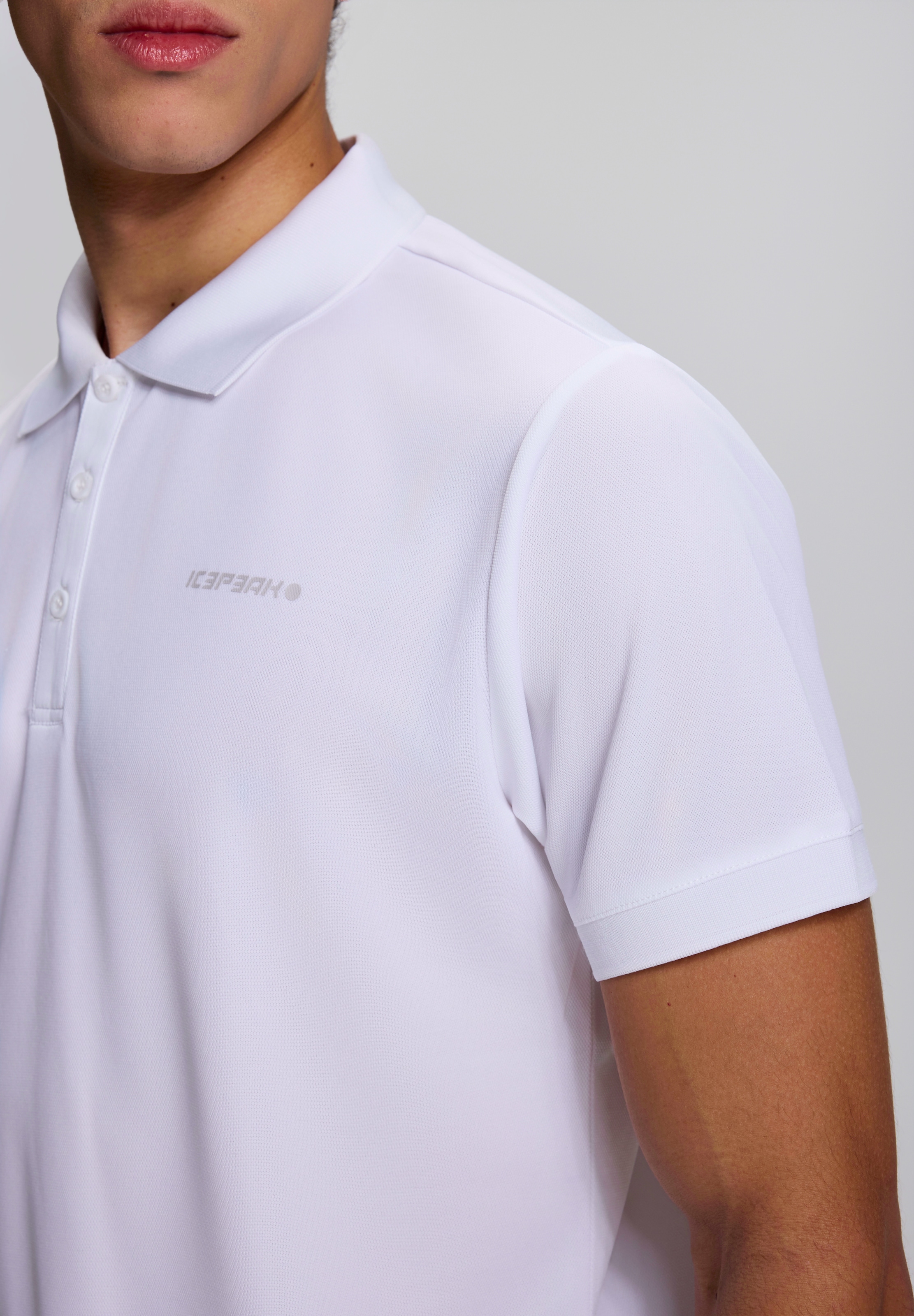 Icepeak Poloshirt »H POLOSHIRT BELLMONT« Kurzarm-Ausführung, mit Polokragen und Knopfleiste, unifarben