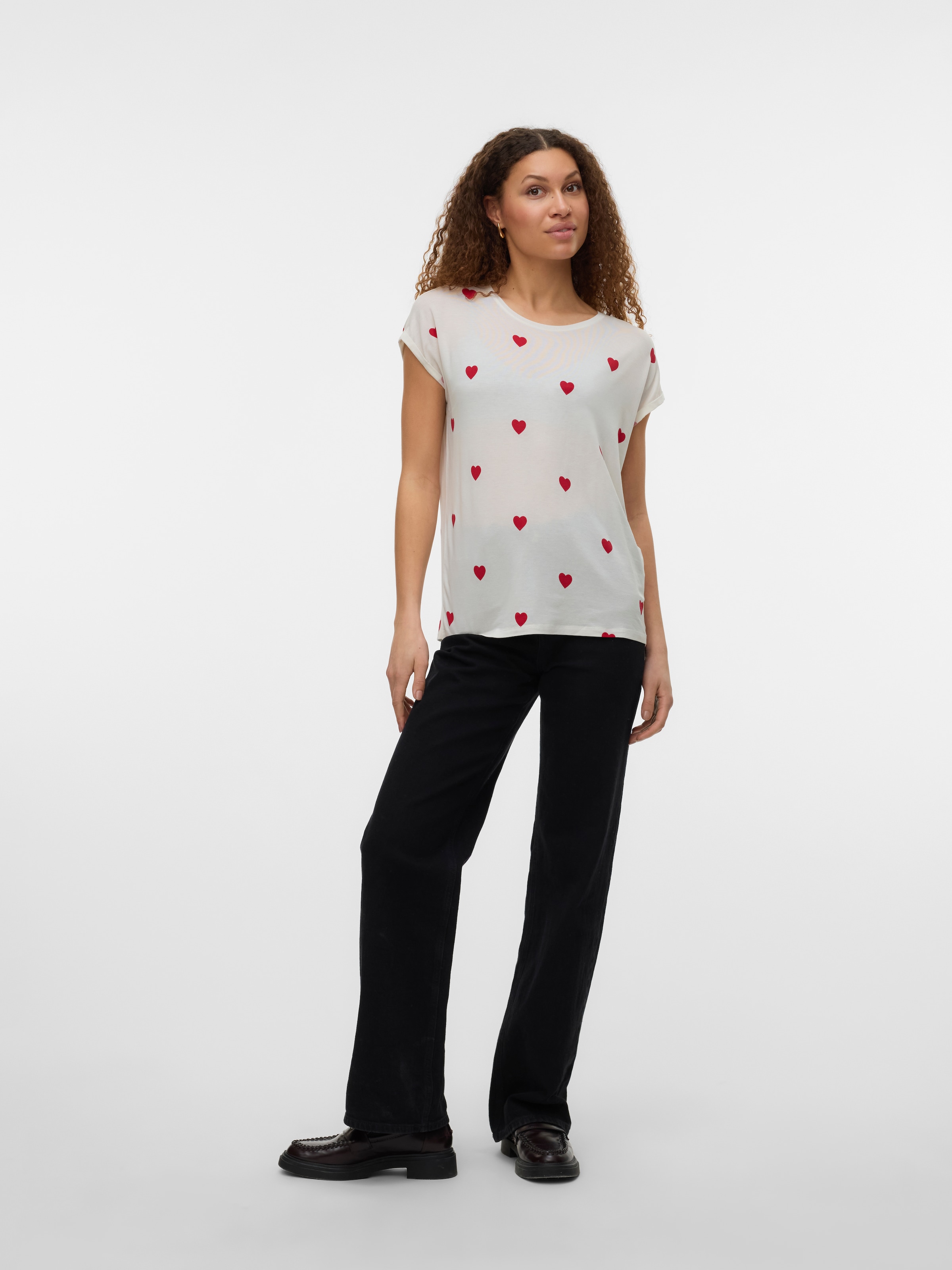 Vero Moda T-shirt à manches courtes »VMAVA SS TOP MULTI AOP NOOS« Materialmix, regular fit