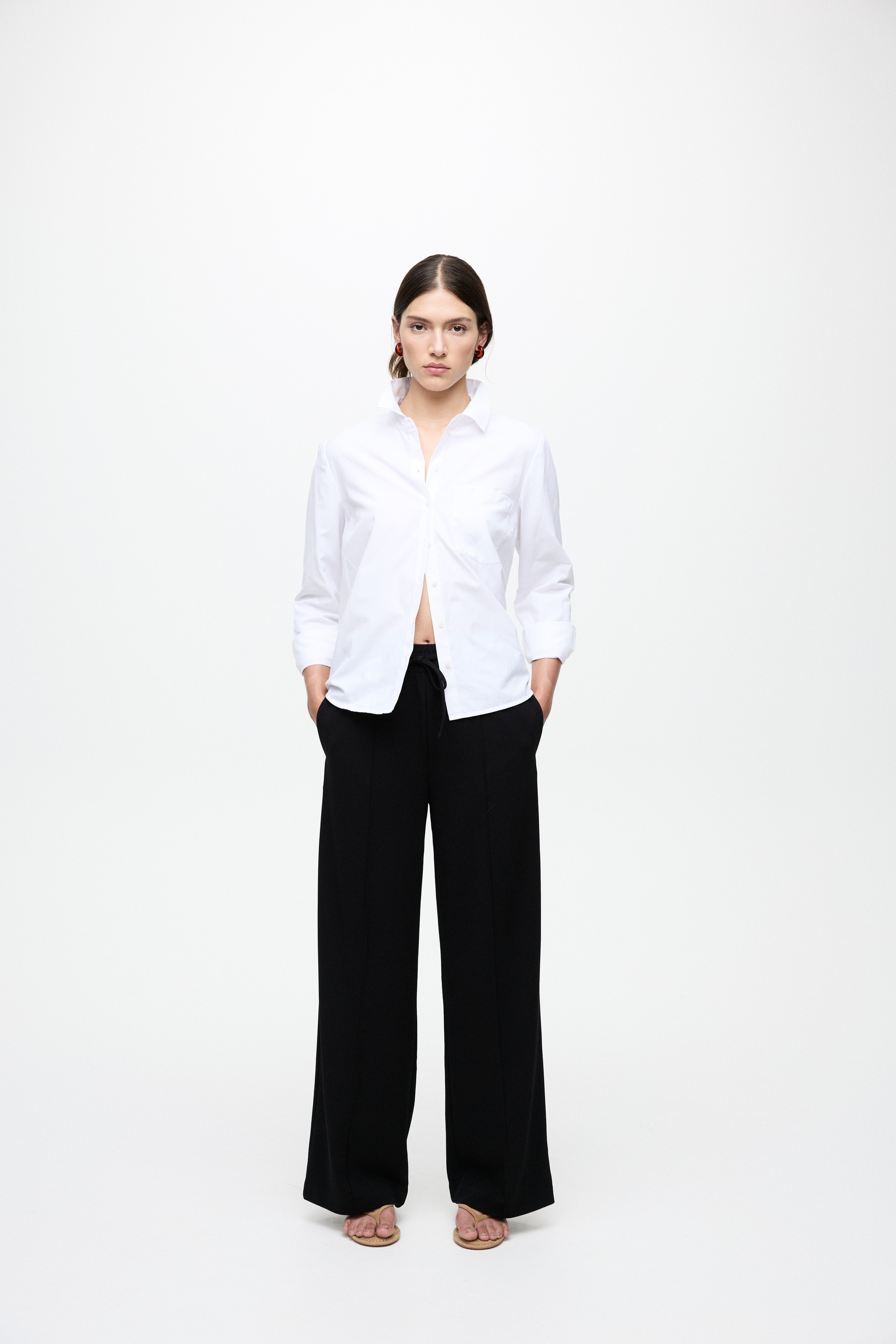 Vila Pantalon à enfiler »VICLUA HW WIDE PANTS-NOOS«  mélange de matériaux