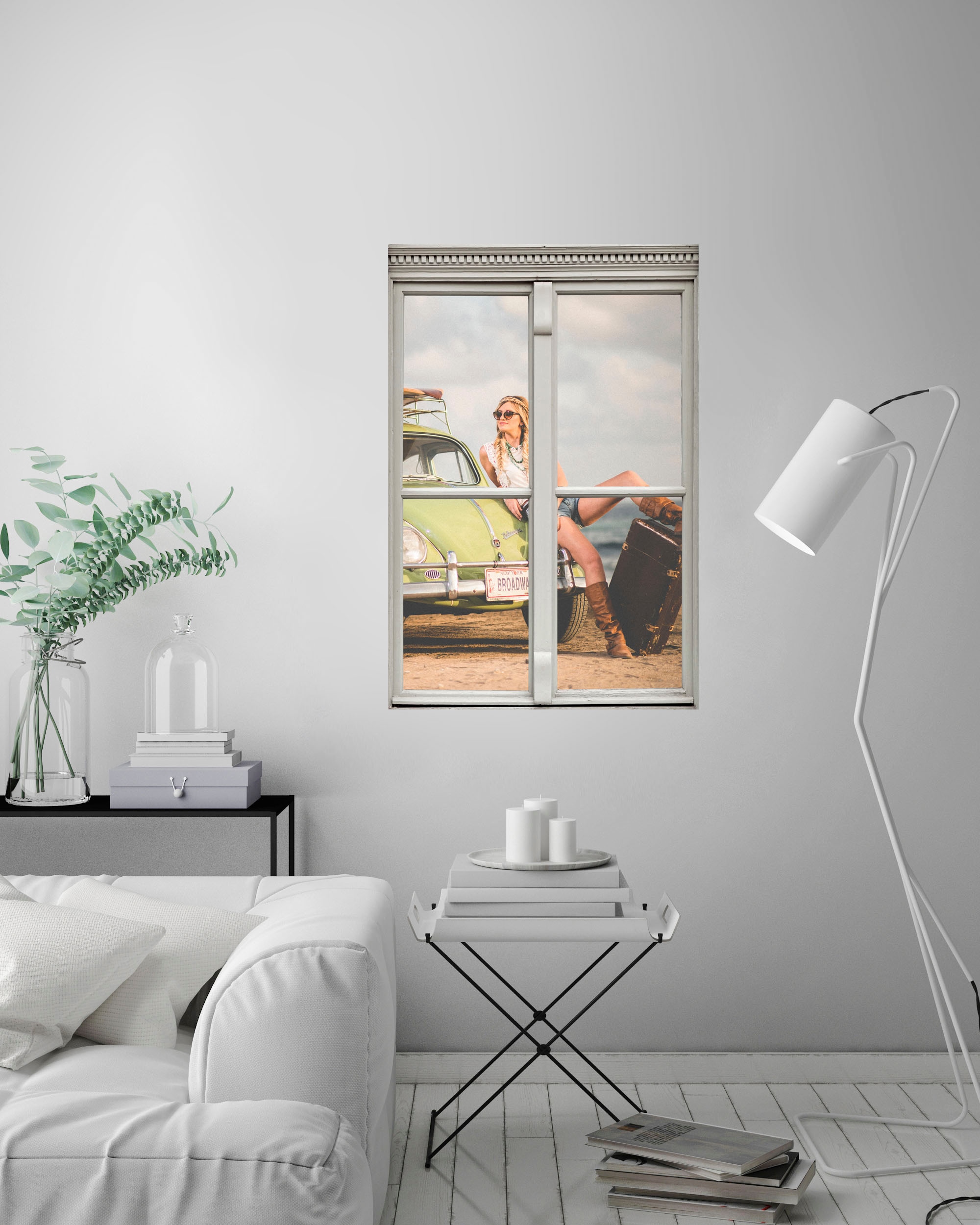 queence Wandsticker »Frau« Wandsticker, Wandbild, selbstklebend, 3D, Fenster