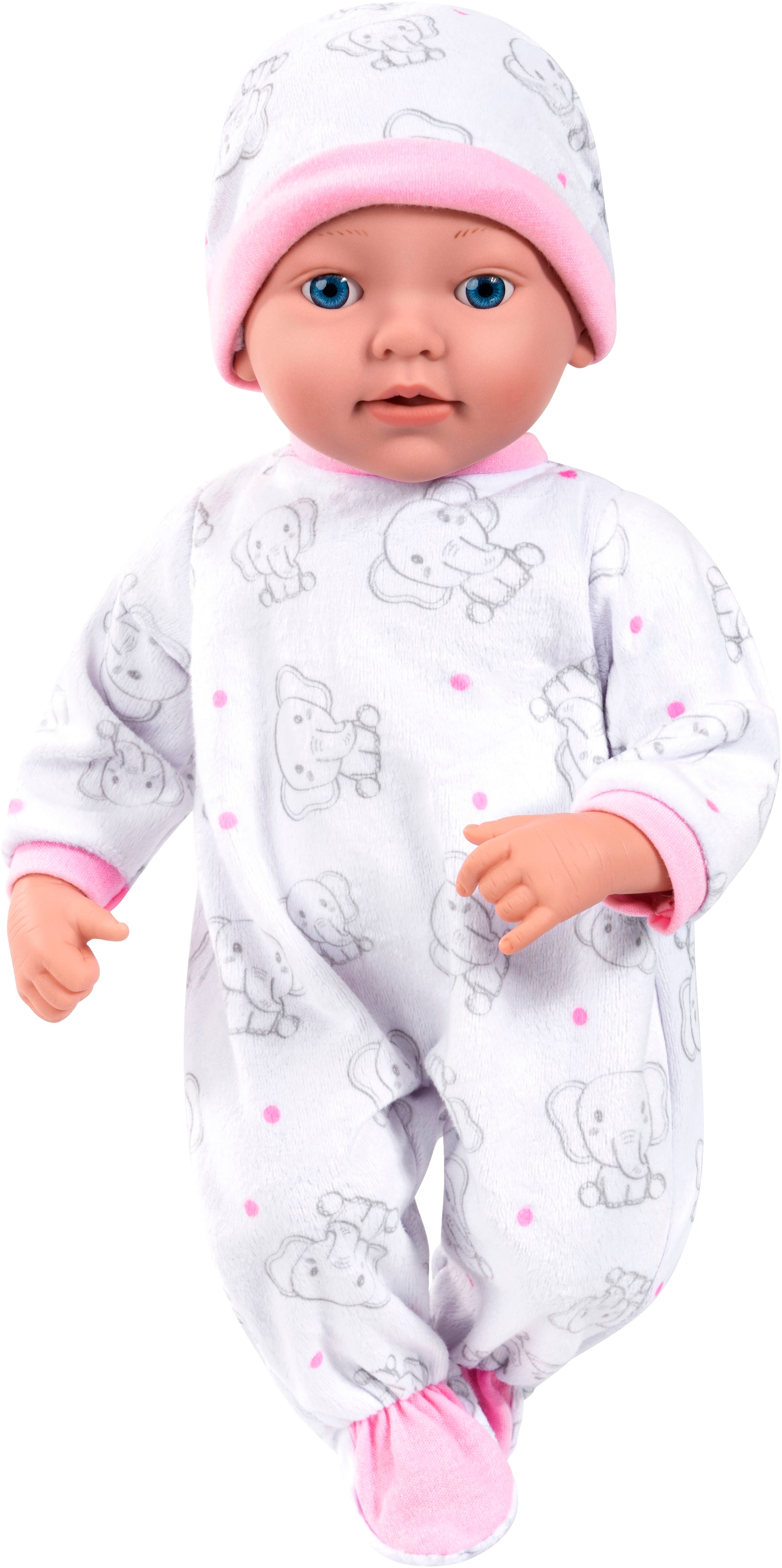 Bayer Poupée bébé »Reborn Baby, 38 cm Elefantenmuster«
