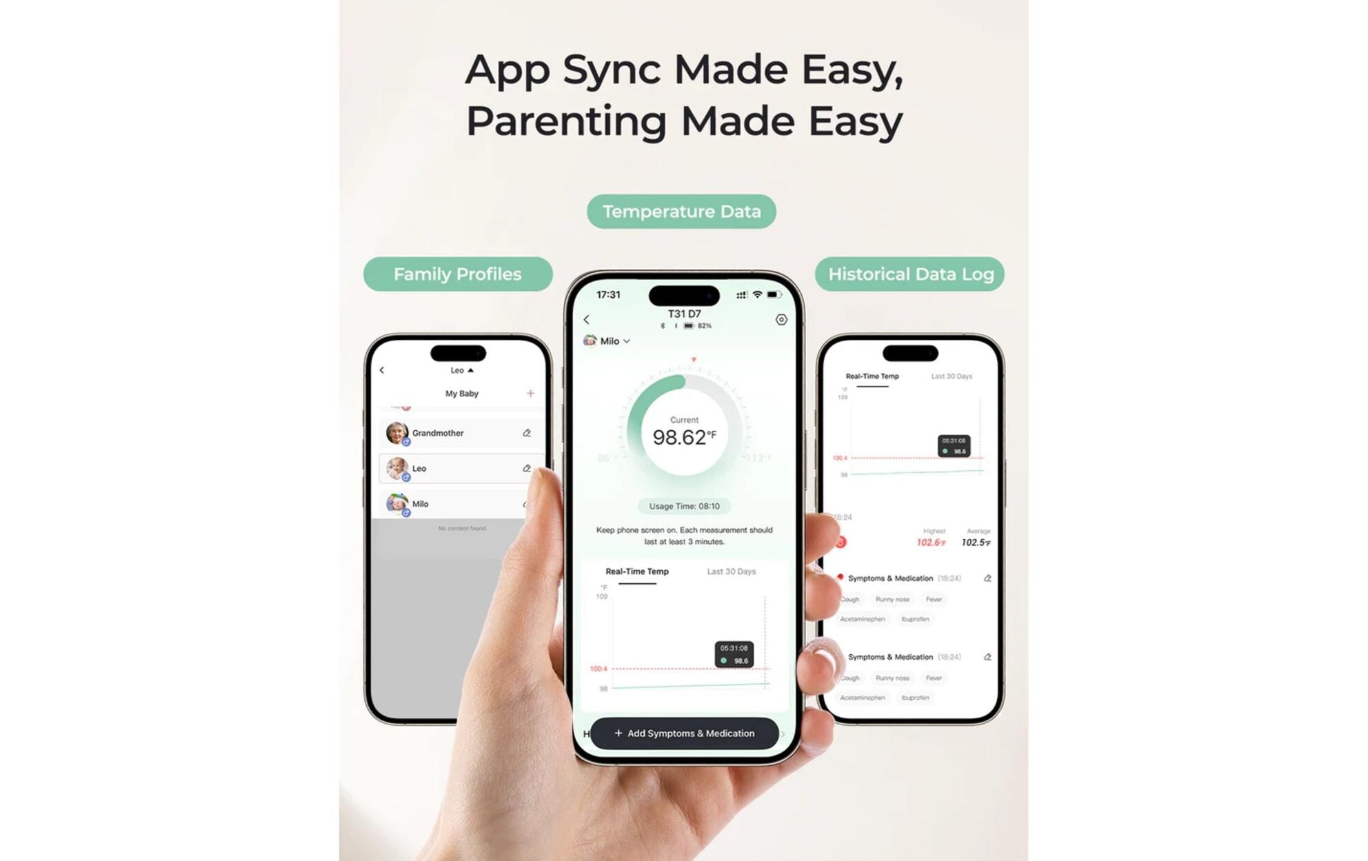 Momcozy Thermomètre médical »Smartes Babythermometer für die Achselhöhle«