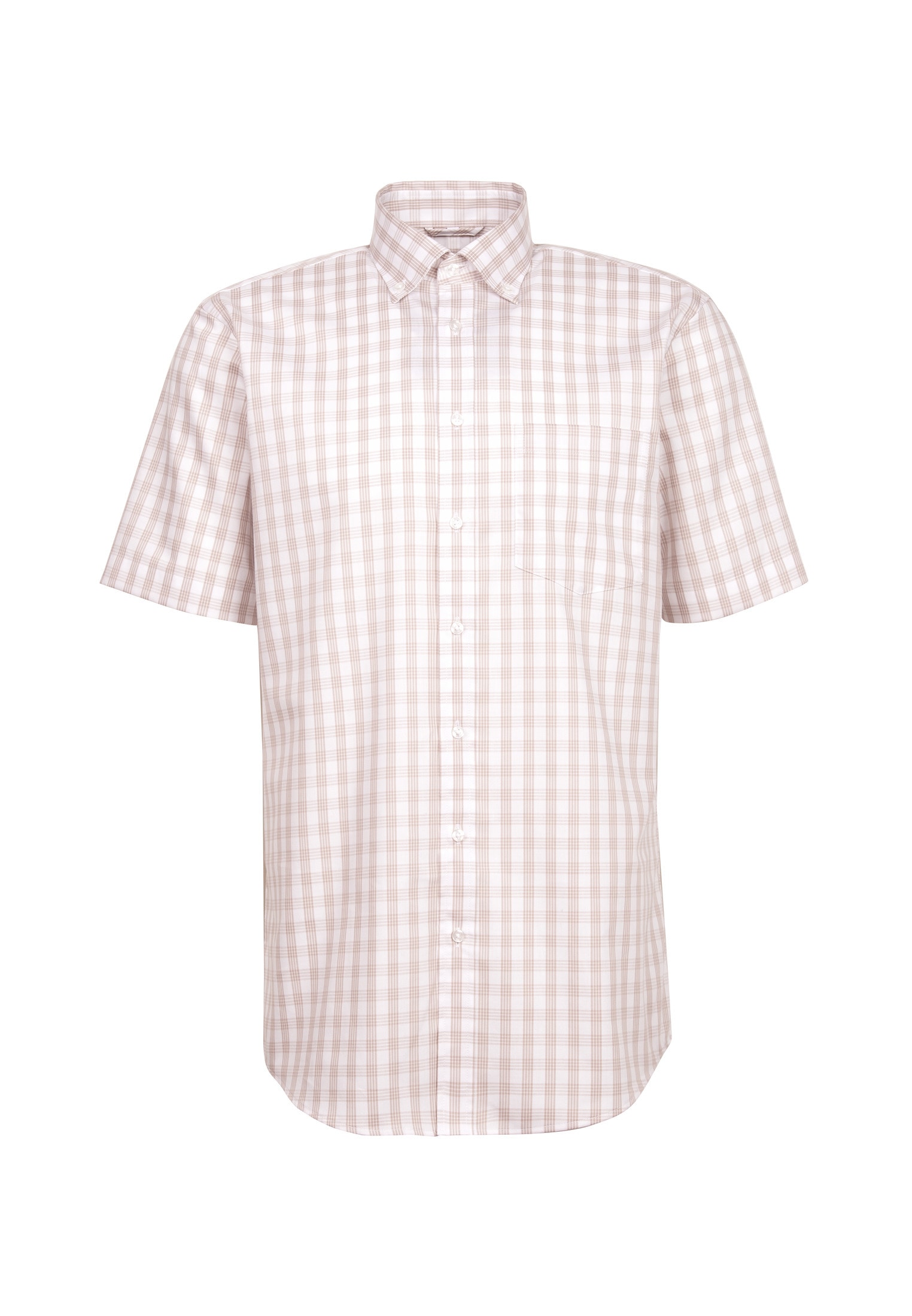 seidensticker Businesshemd »Comfort« Comfort 1/2 Button-Down-Kragen Karo