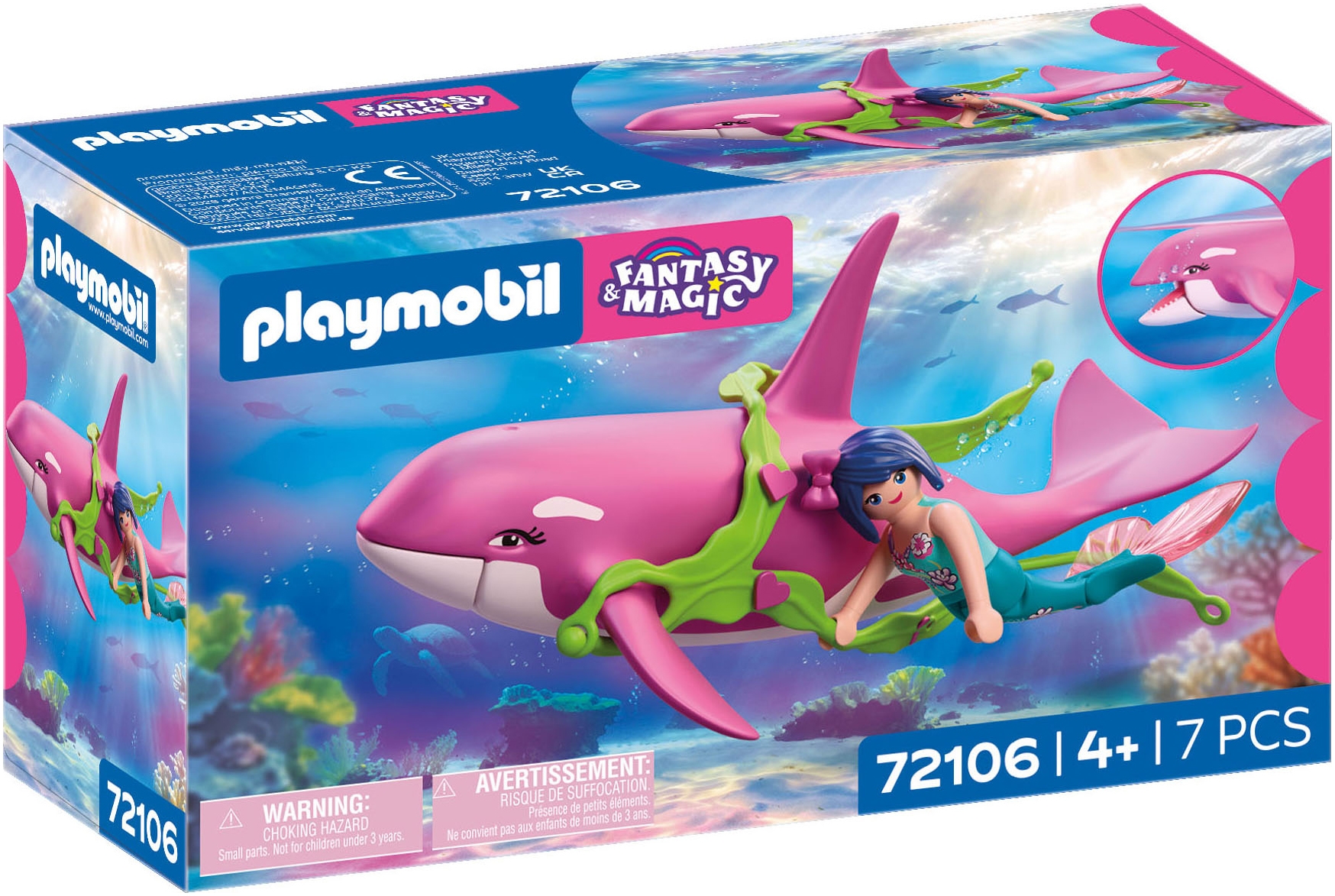 Playmobil® Konstruktions-Spielset »Orca mit Meerjungfrau (72106), Fantasy & Magic«