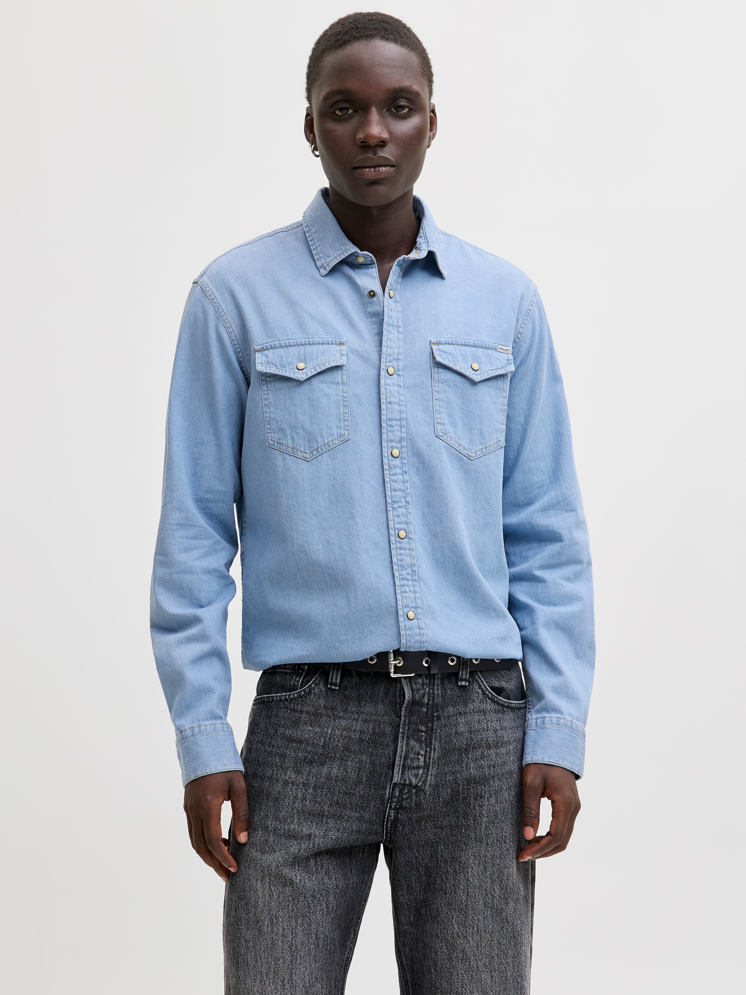 Jack & Jones Langarmhemd »JJESHERIDAN SHIRT L/S NOOS« mit angesetzter Brusttasche