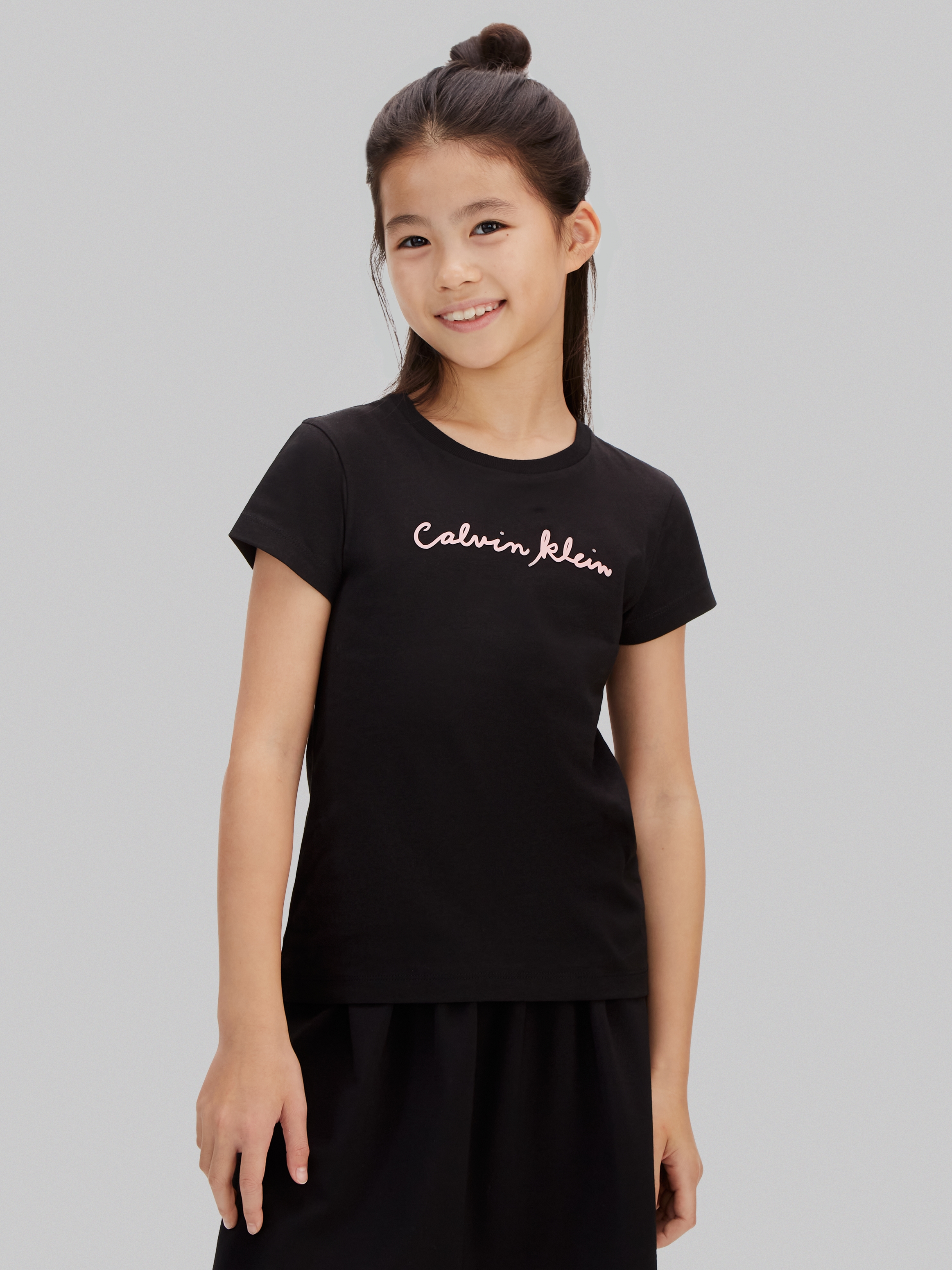 Calvin Klein Jeans T-shirt »SCRIPT LOGO SLIM T-SHIRT« Regular fit für Kinder, mit Logoschriftzug