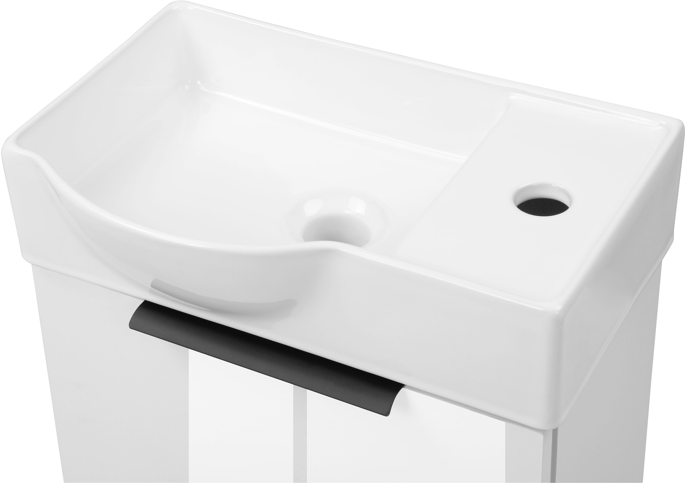 welltime Badmöbel-Set »Sienna Gästebad platzsparend« Komplett-Set, 3-teilig, 3 Stk. tlg.