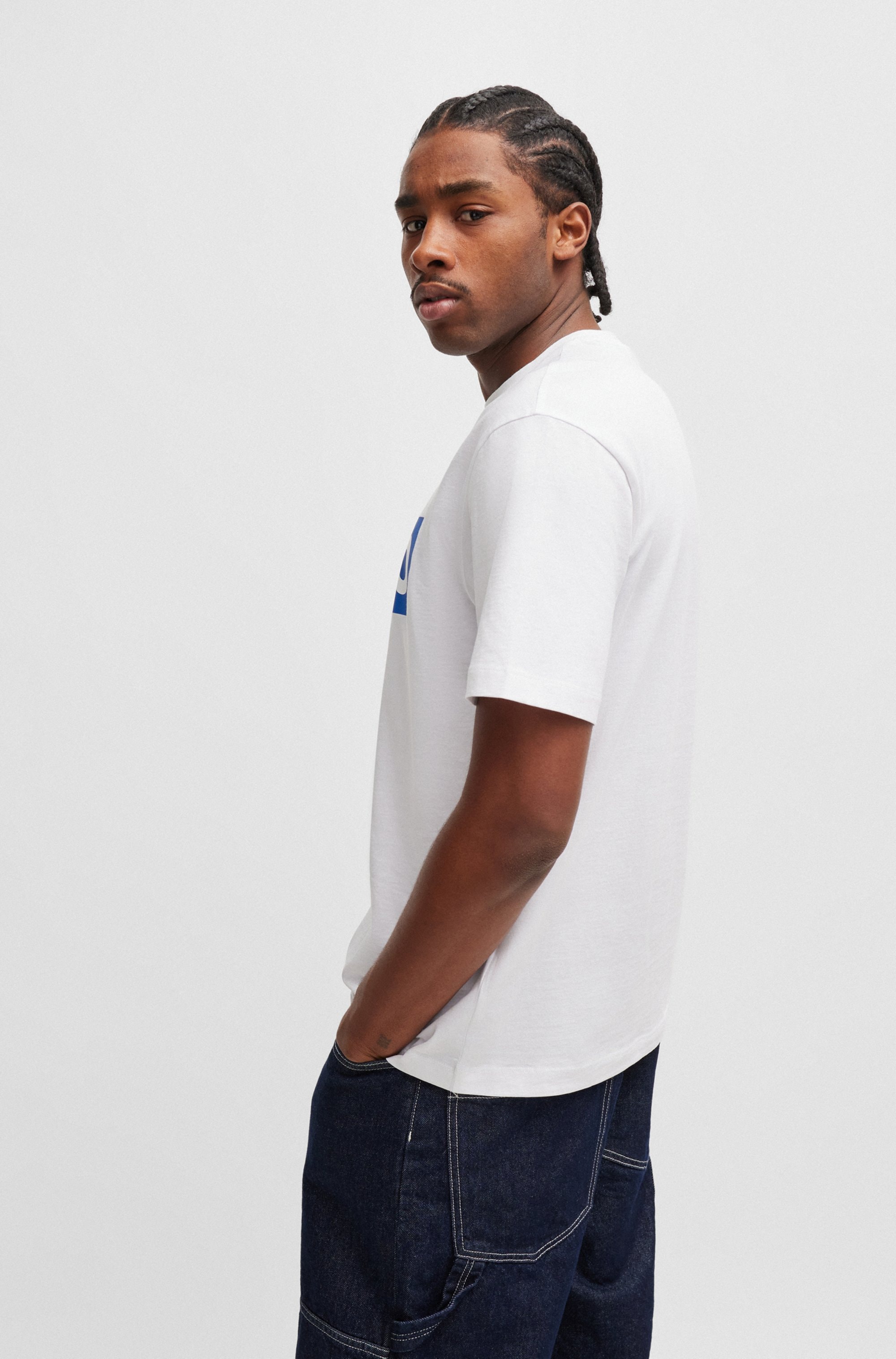 HUGO T-Shirt »Nico« mit grossem Logo-Print, Unisex