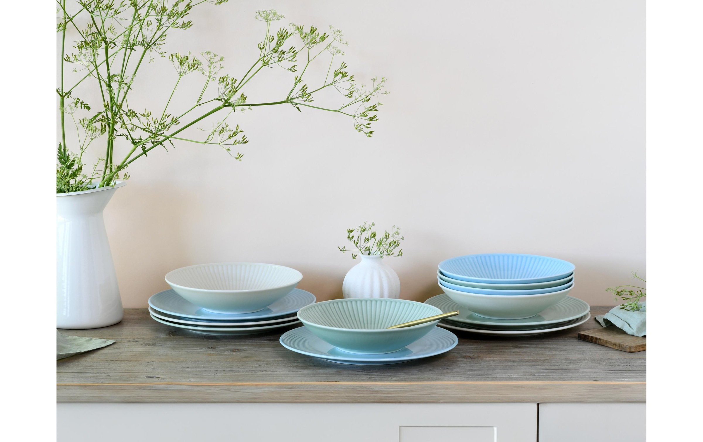 CreaTable Service combiné »Teller-Set Blau/Grün«
