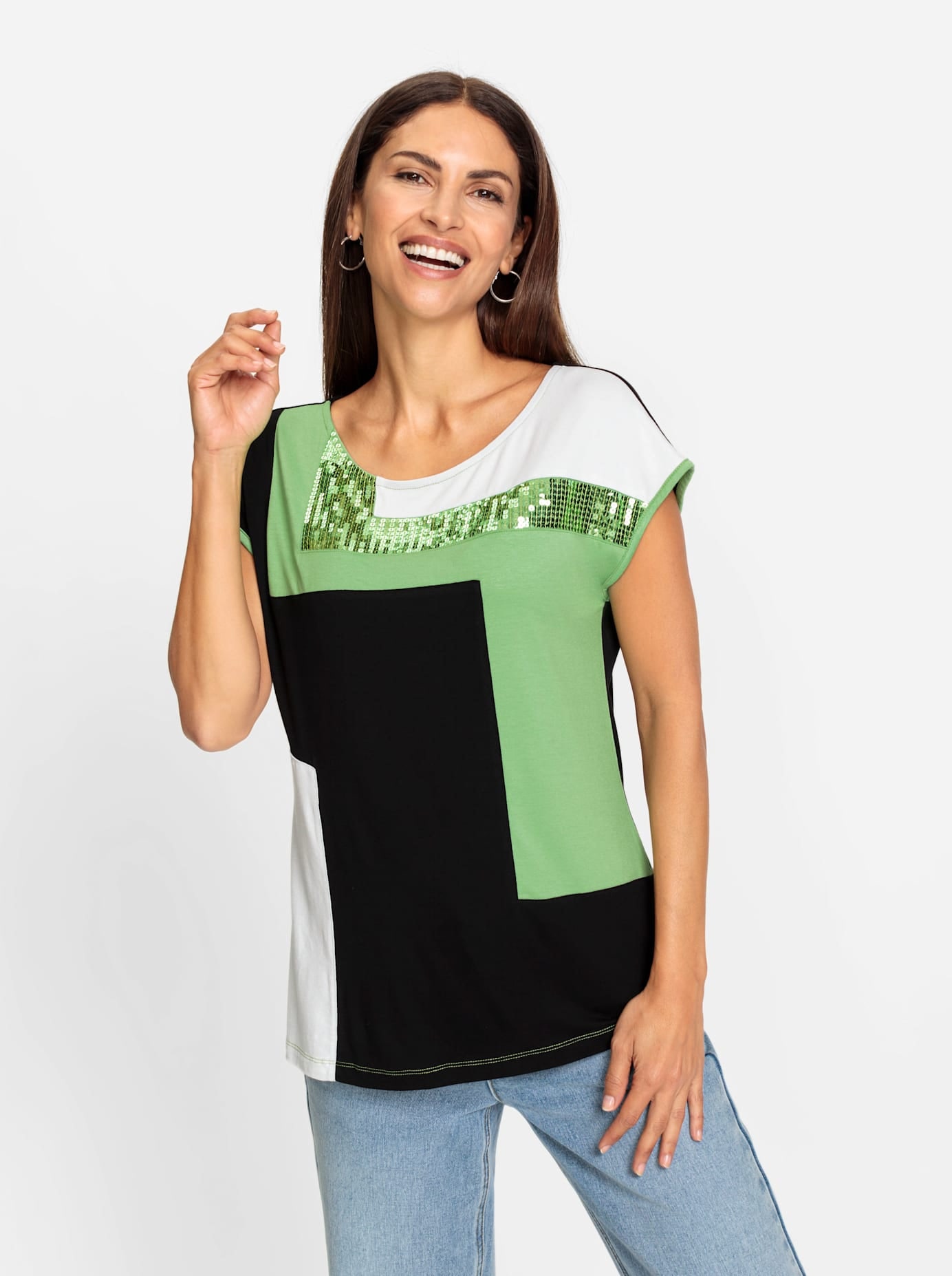 Inspirationen T-shirt à manches courtes »Patchshirt« 1 cuis