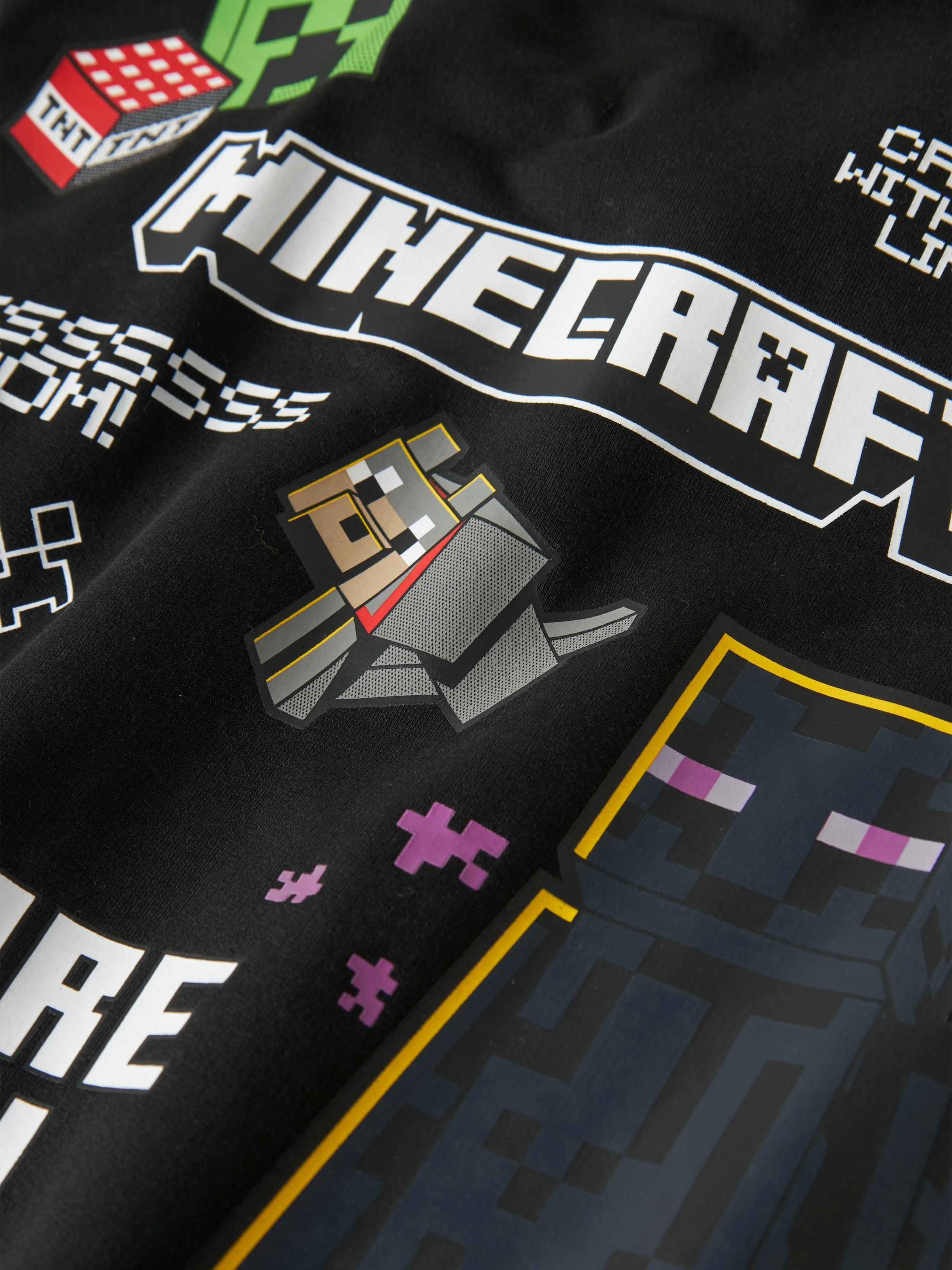 Name It Sweat à capuche »NKMJU MINECRAFT NREG SWE WH NOOS BRU BFU«, mélange de coton, coupe régulière, imprimé Minecraft
