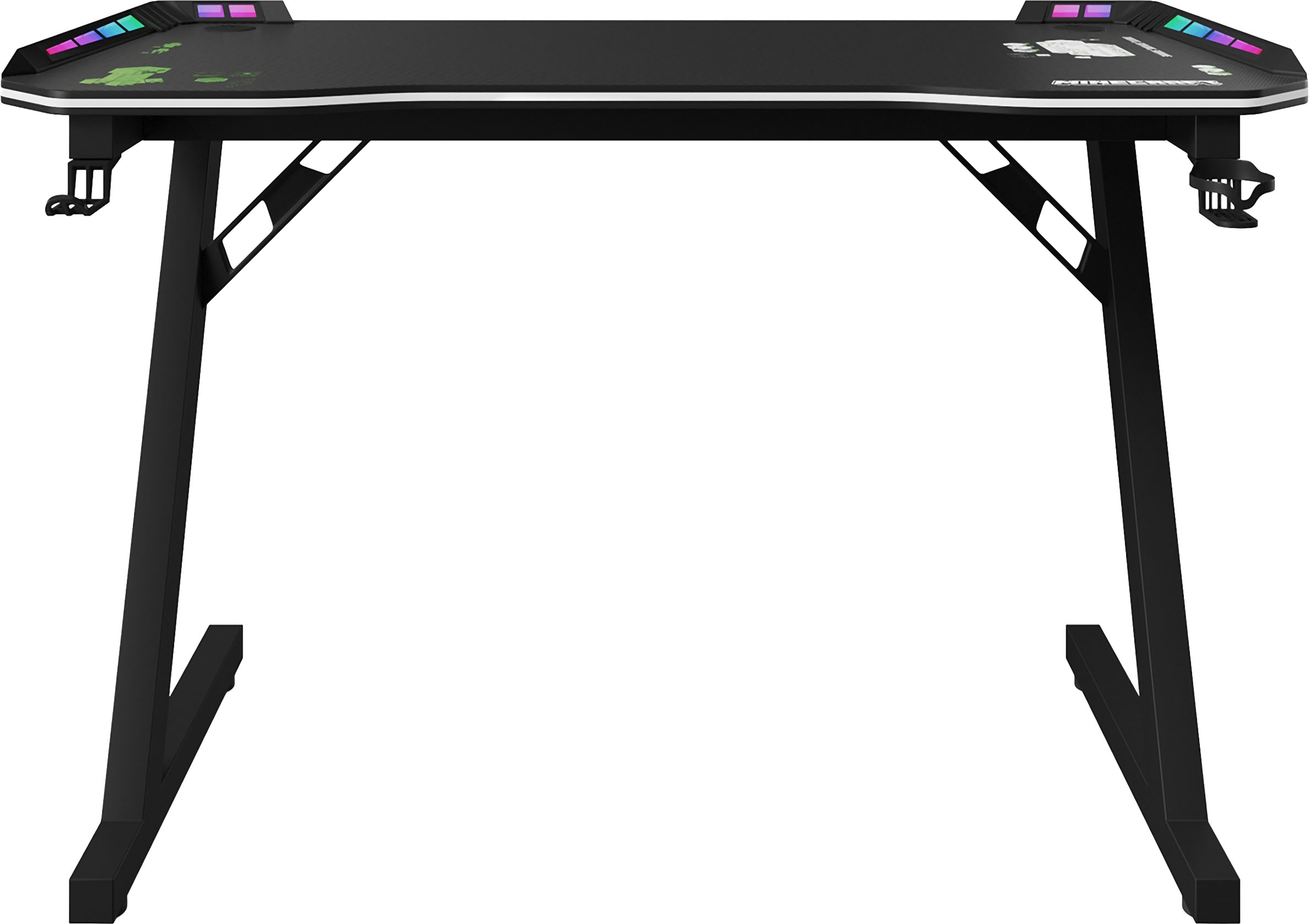 Phoenix Table de gaming incluant éclairage LED RGB