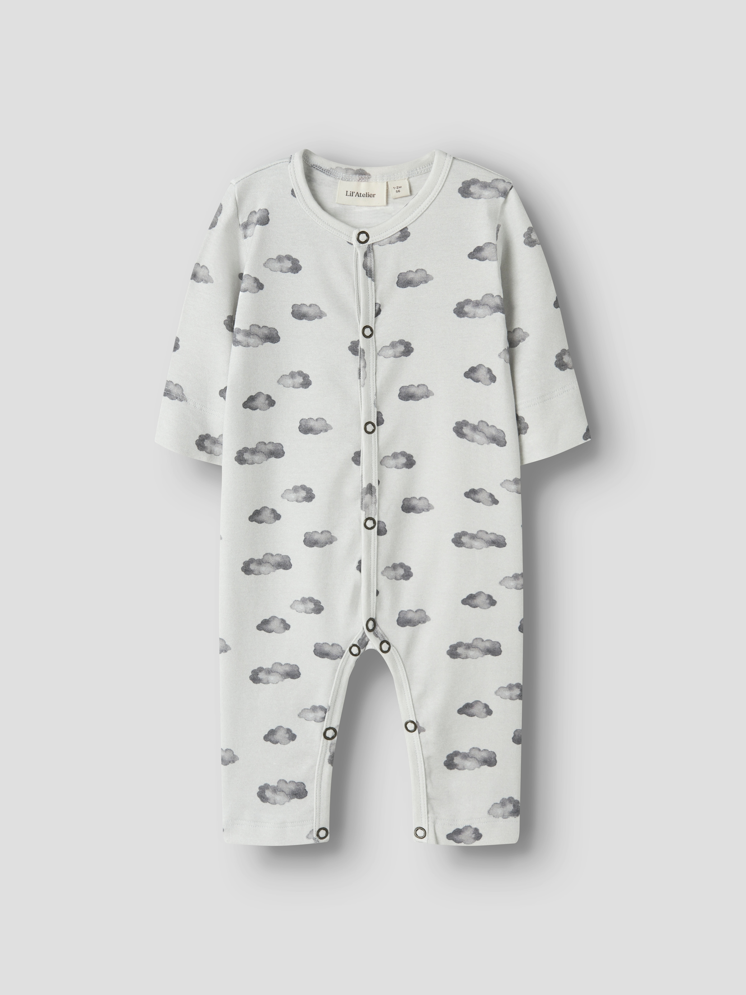 Lil' Atelier Schlafanzug »NBMGIO LS NIGHTSUIT LIL« aus Baumwollmischung, bequeme Passform, mit Druckknöpfen
