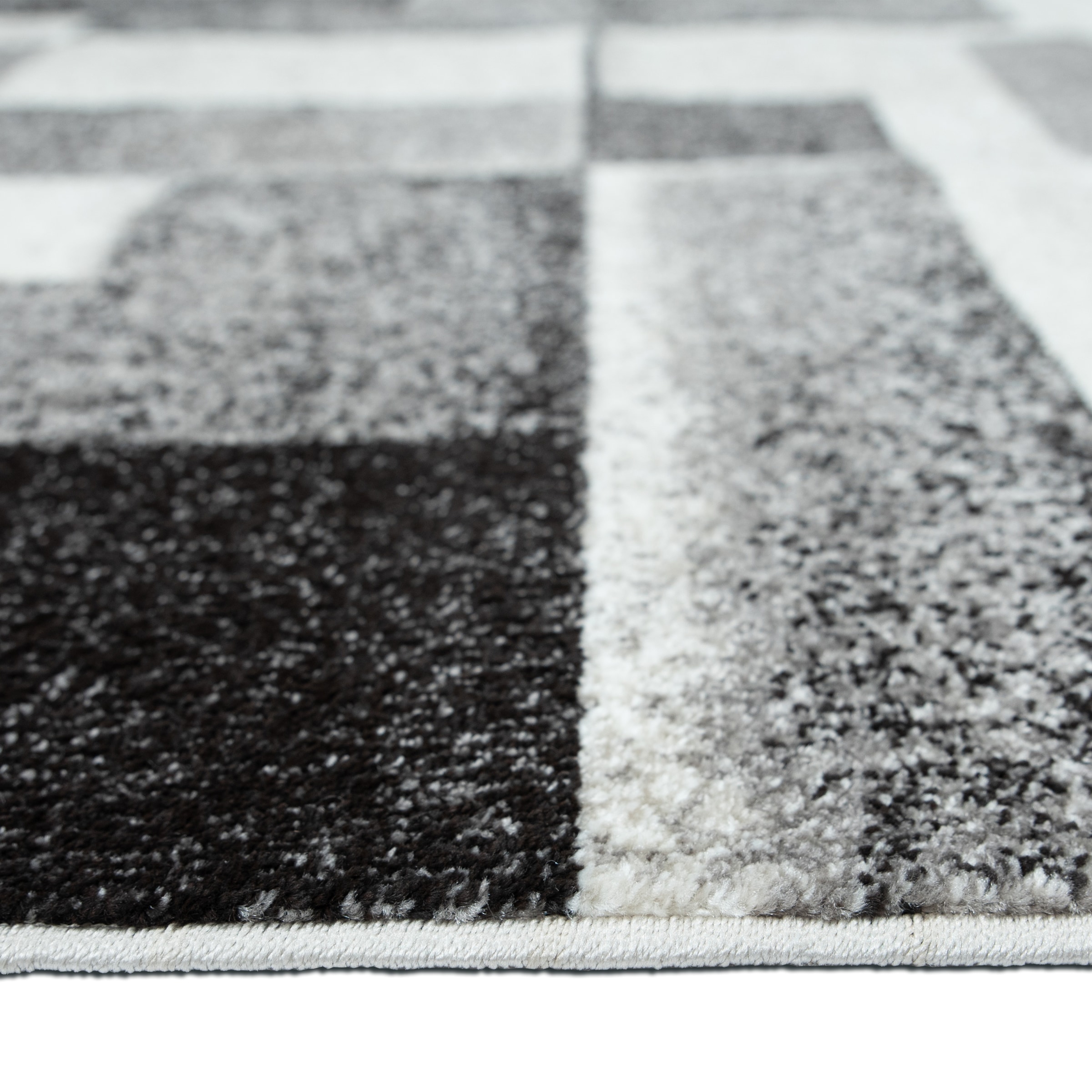 GOODproduct Tapis »Corine« Rectangulaire 9 mm Höhe mit besonders weichem Flor, Kurzflor, modernes Karo-Design,